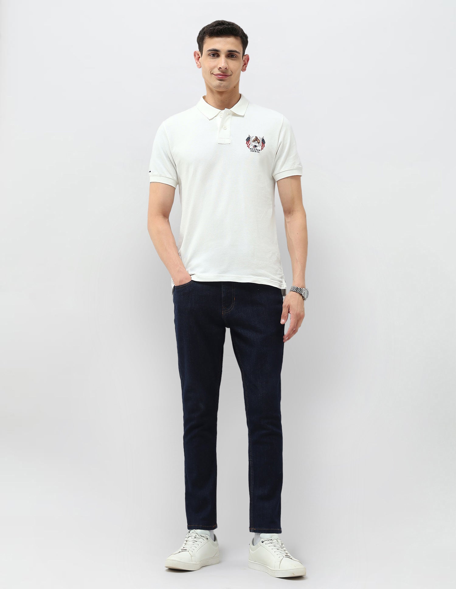 Henry Tapered Fit Blue Jeans Dark Blue - U.S. POLO ASSN. | Large