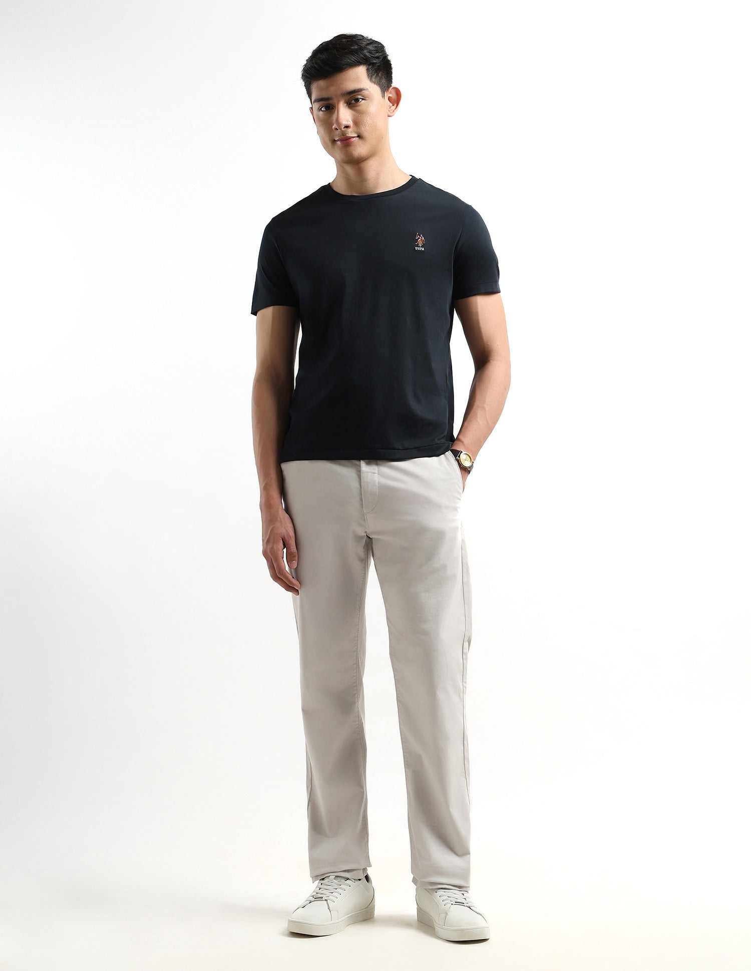 Regular Fit Solid T-shirt Navy - U.S. POLO ASSN. | Large