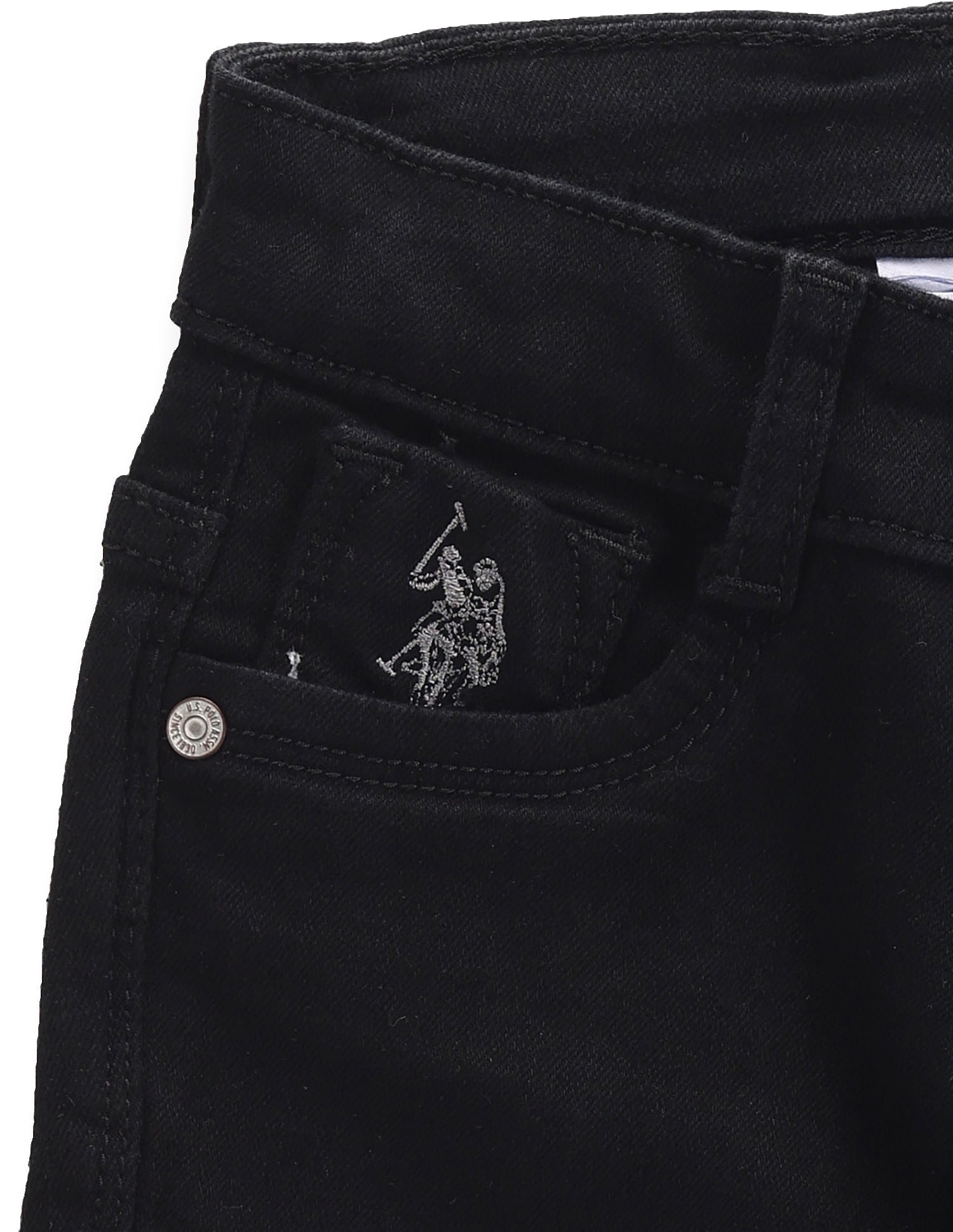 Boys Slim Fit Jeans Black - U.S. POLO ASSN. | Large