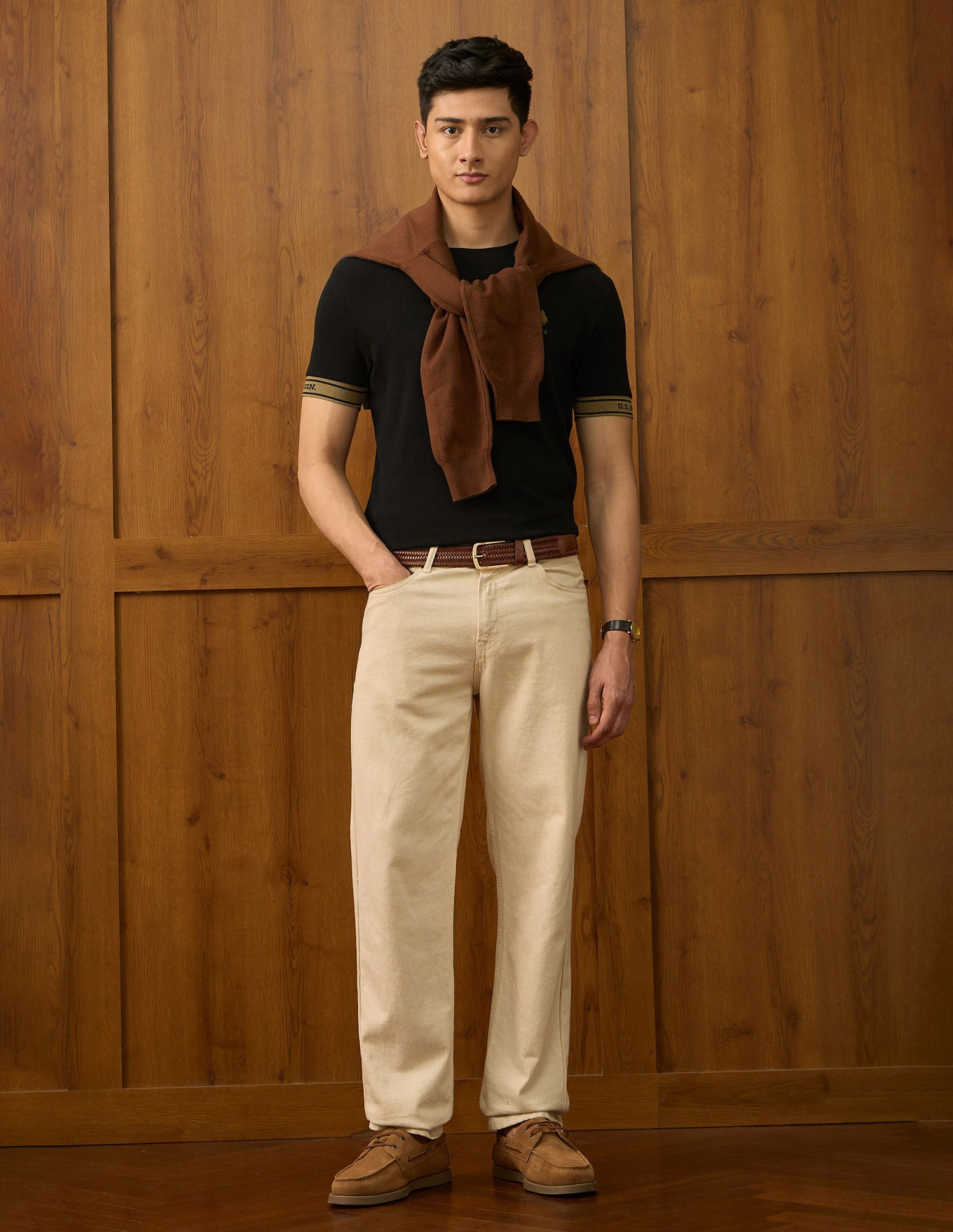 Solid Varsity T Shirt Black - U.S. POLO ASSN. | Large