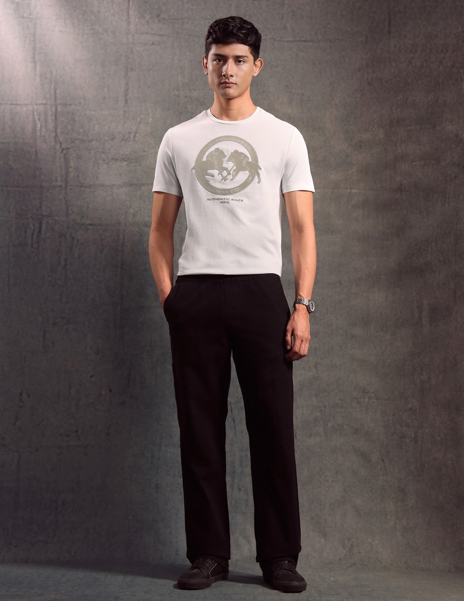 Brand Embossed Regular Fit T-shirt White - U.S. POLO ASSN. | Large