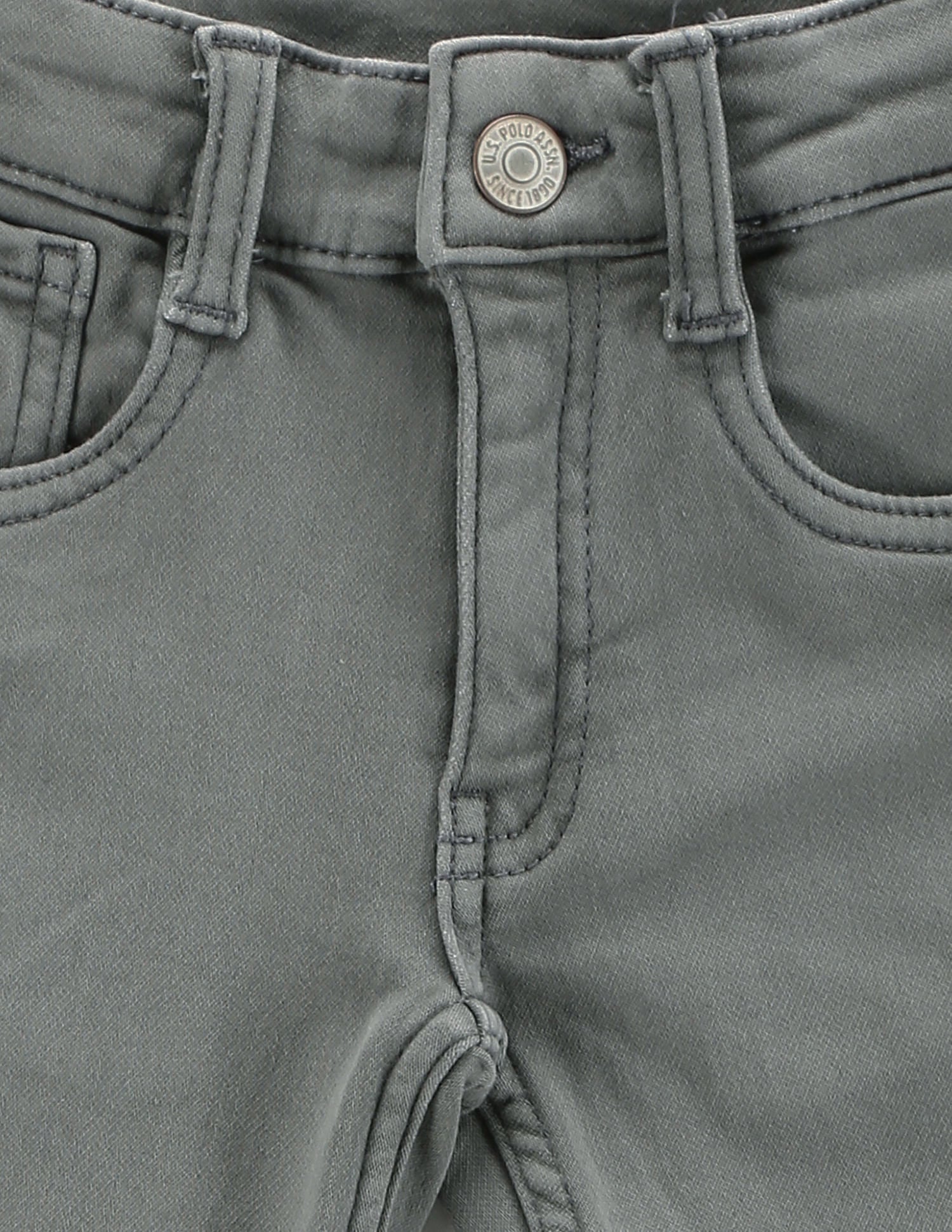 Boys Mid Rise Washed Shorts Grey - U.S. POLO ASSN. | Large