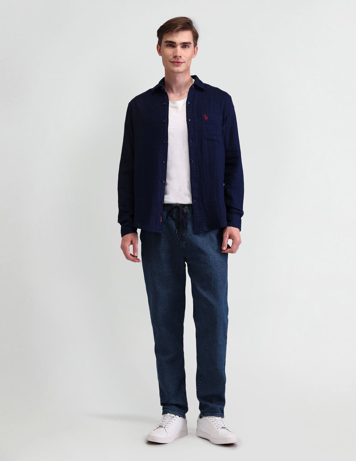 Slim Fit Blue Jogger Jeans Blue - U.S. Polo Assn. India | Large