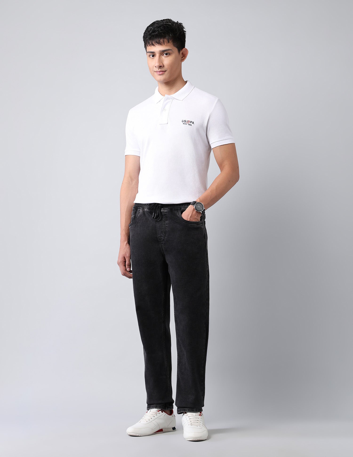 Jogger Regular Fit Black Jeans Black - U.S. Polo Assn. India | Large