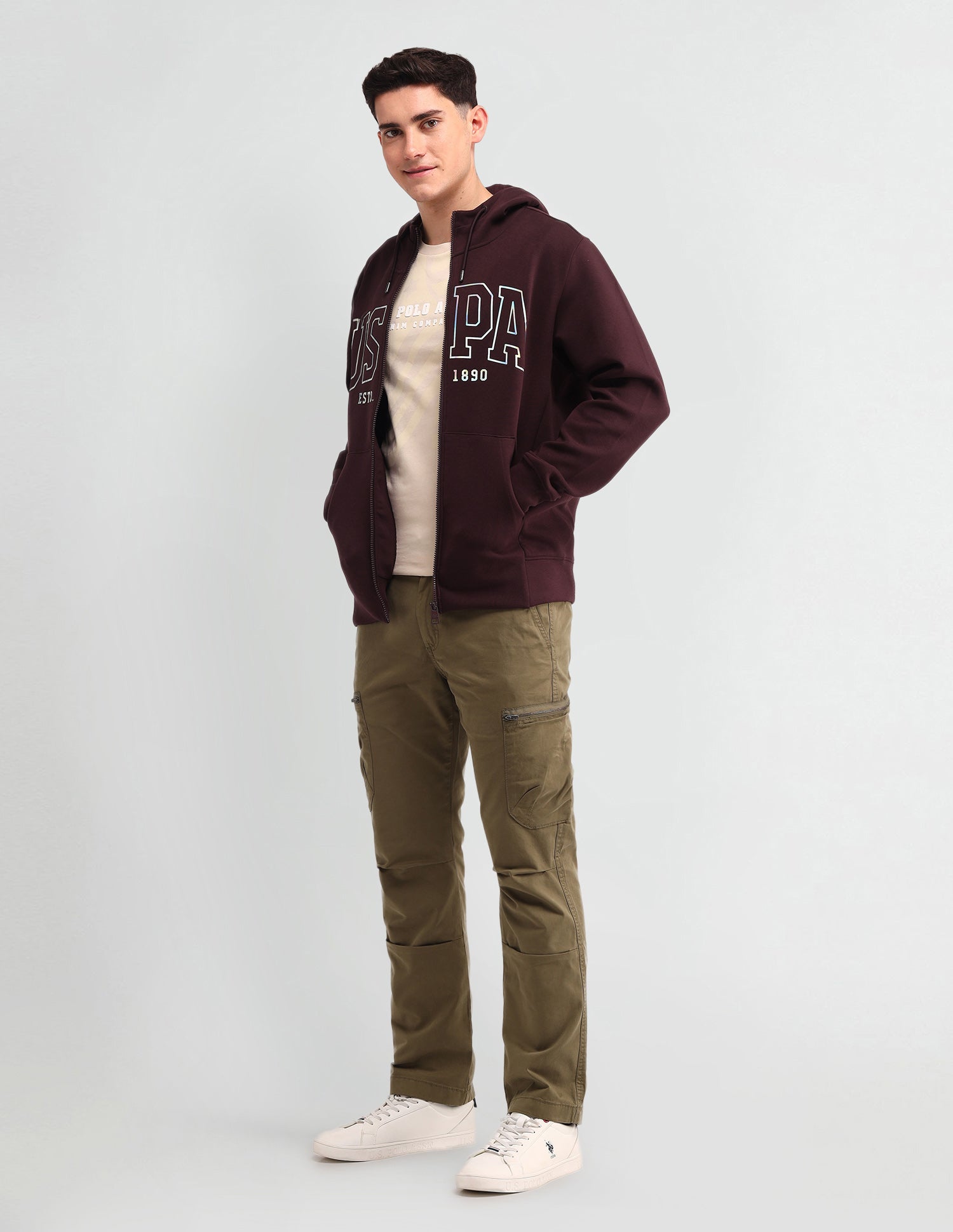 Brand Printed Regular Fit Sweatshirt Dark Green - U.S. Polo Assn. India | Large