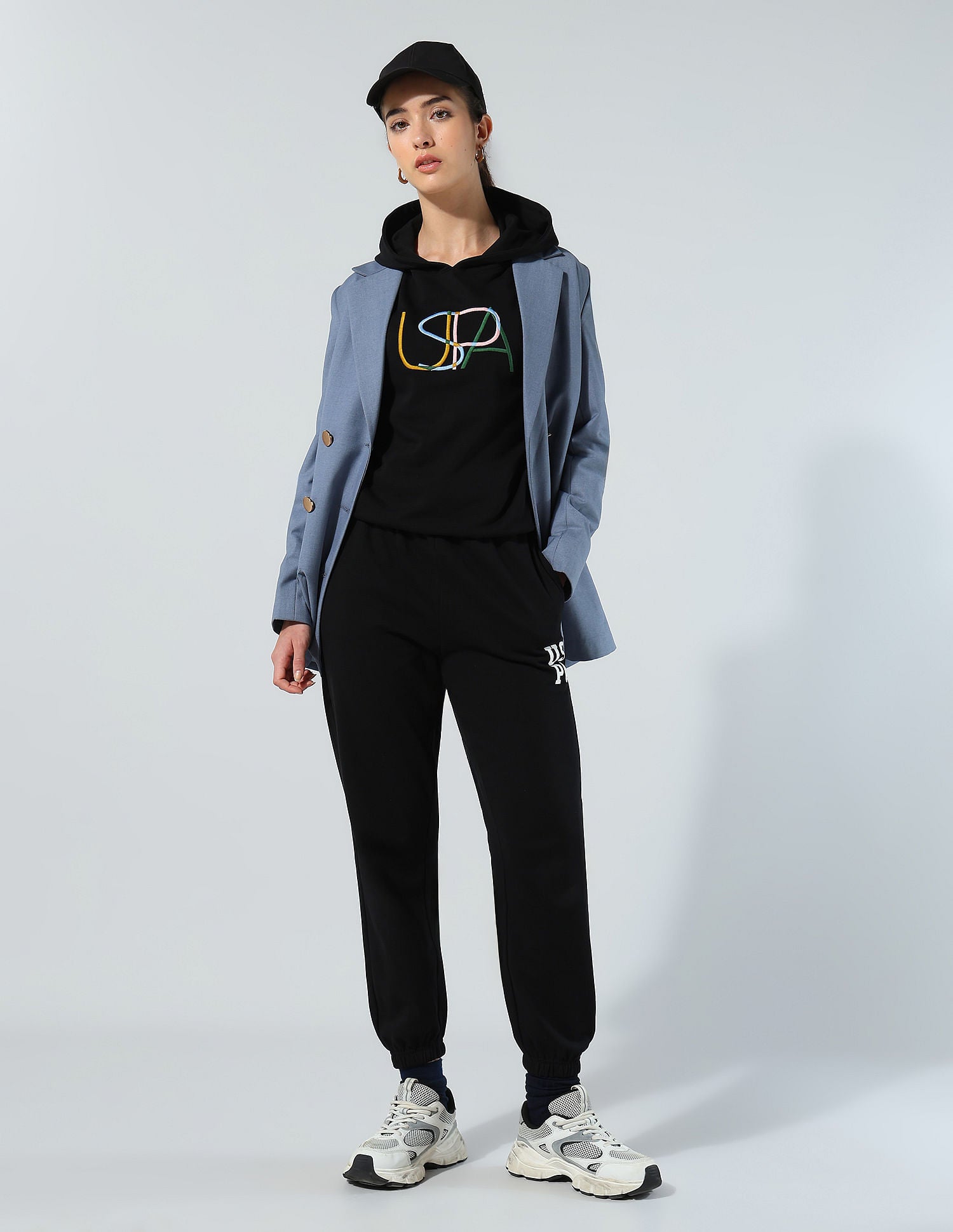 Brand Embroidered Sweatshirt Black - U.S. POLO ASSN. | Large