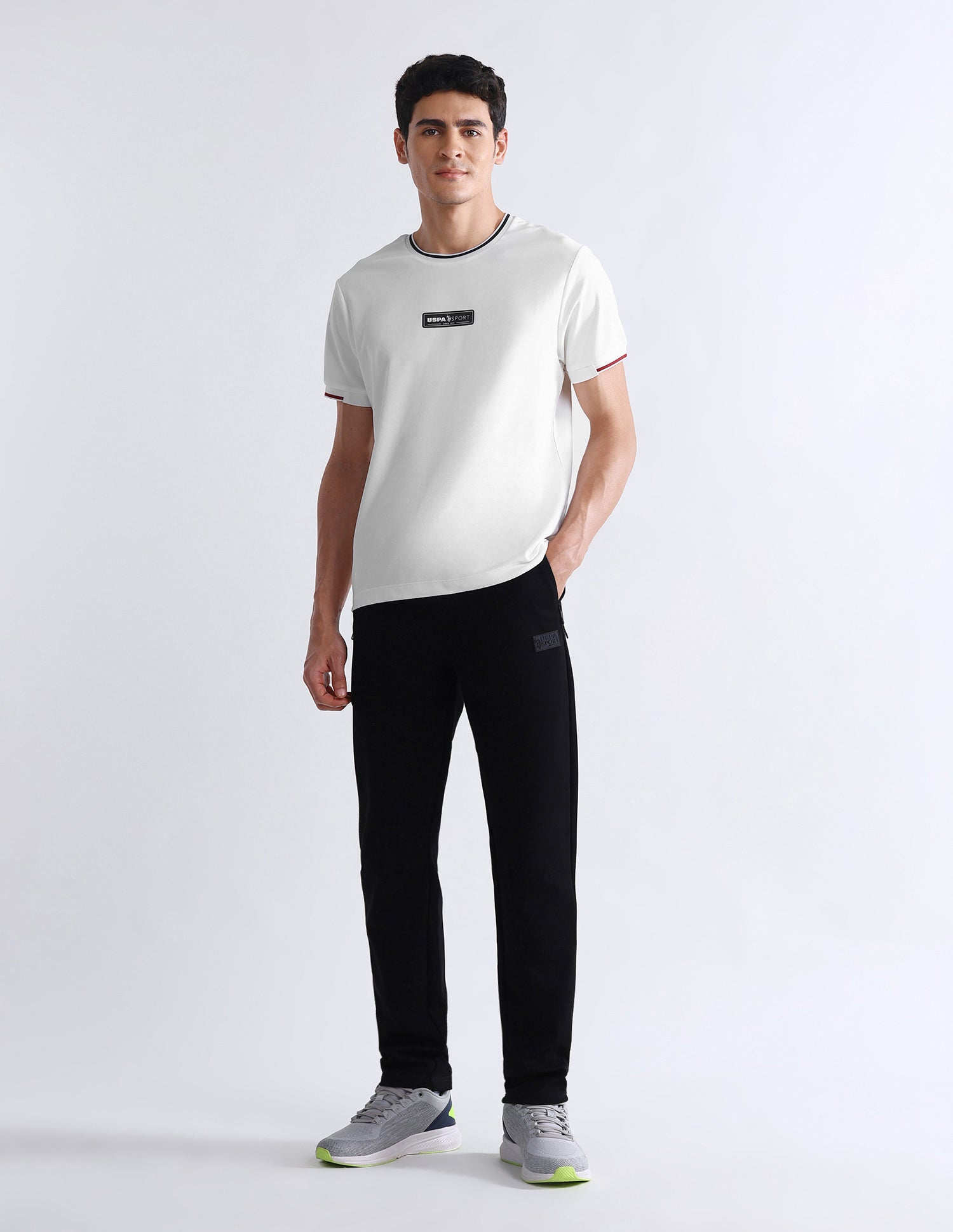 Solid Slim Fit T-Shirt Off White - U.S. POLO ASSN. | Large