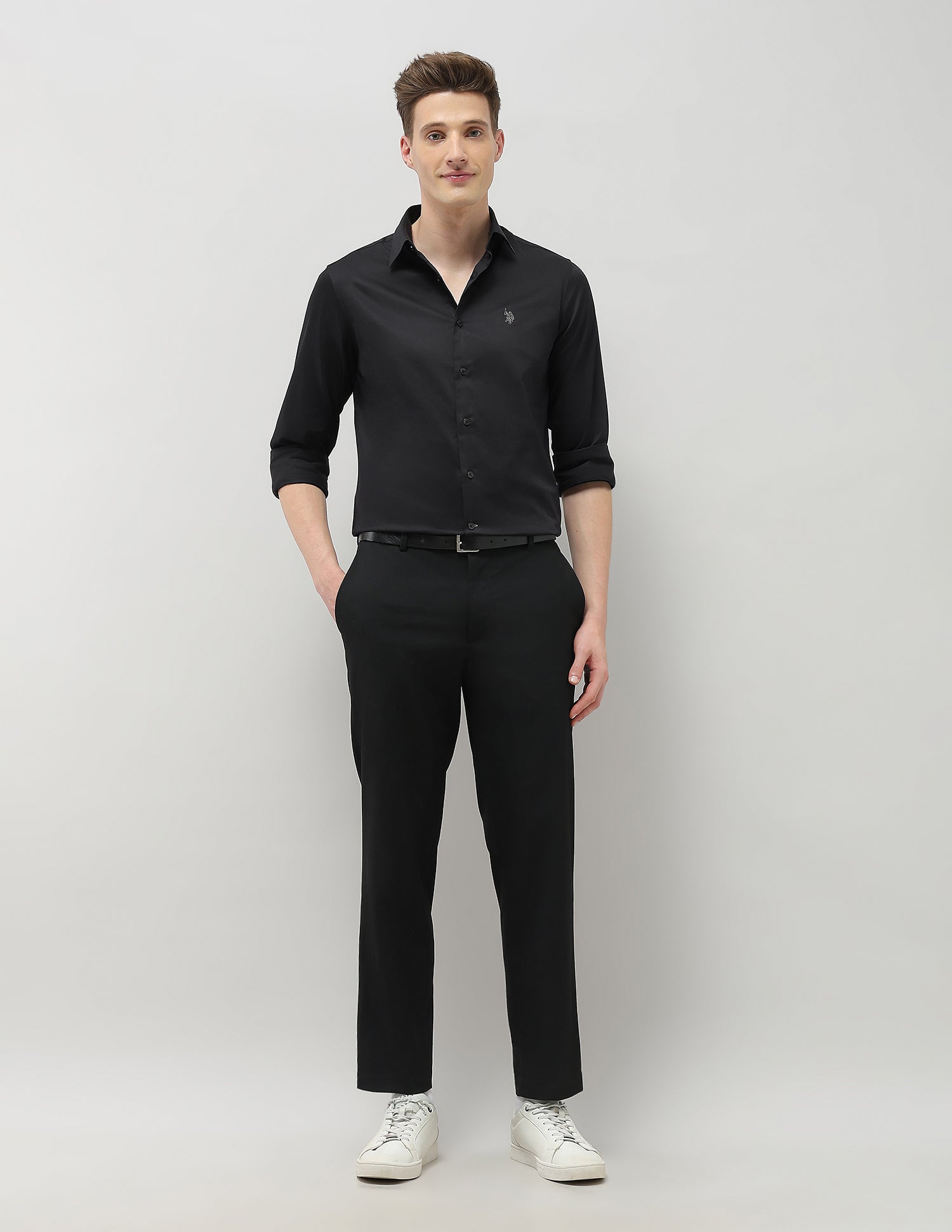 Solid Tailored Fit Shirt