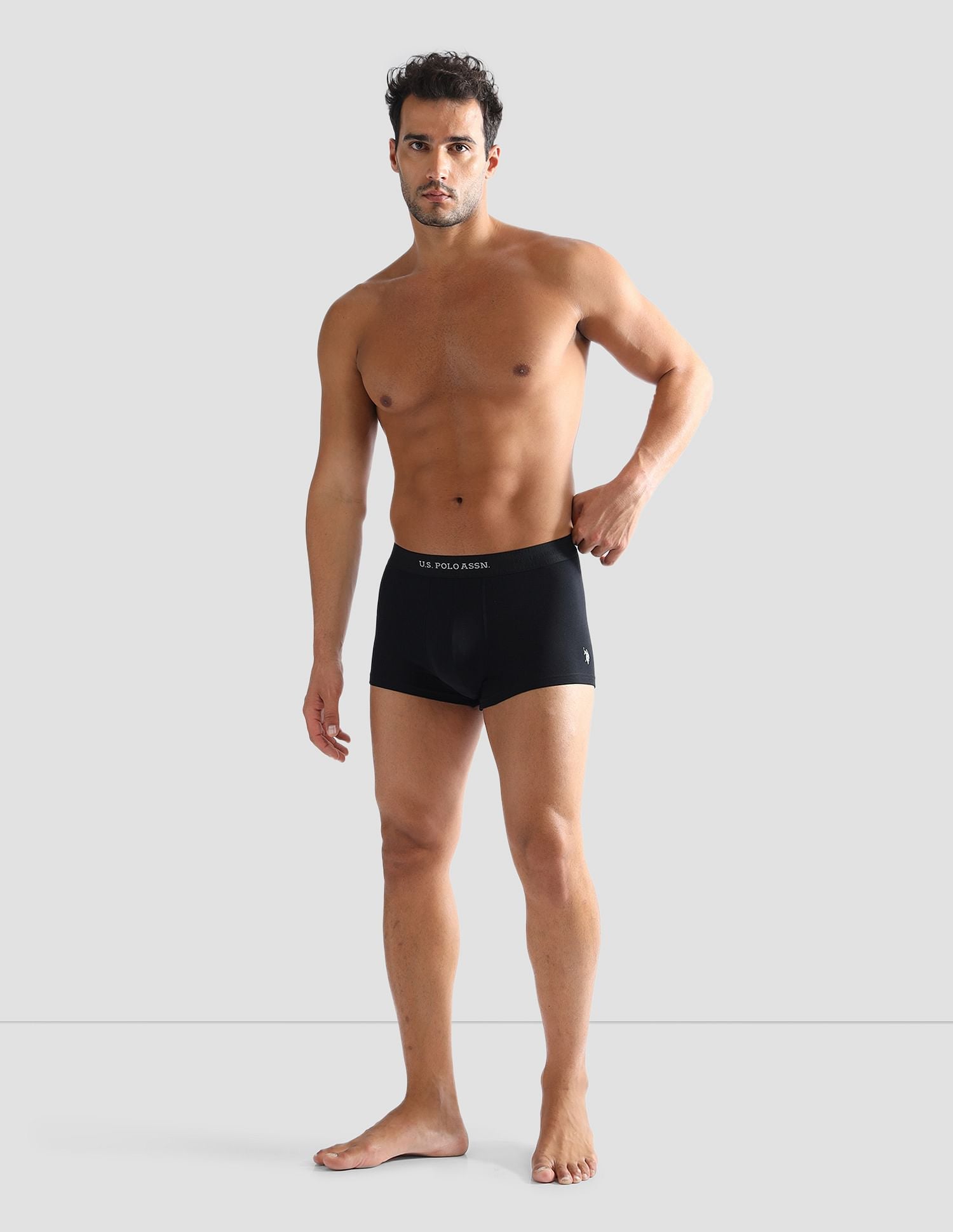 Anti Microbial Lightweight & Stretchable Short Trunk - ET006-002-PL Black - U.S. POLO ASSN. | Large