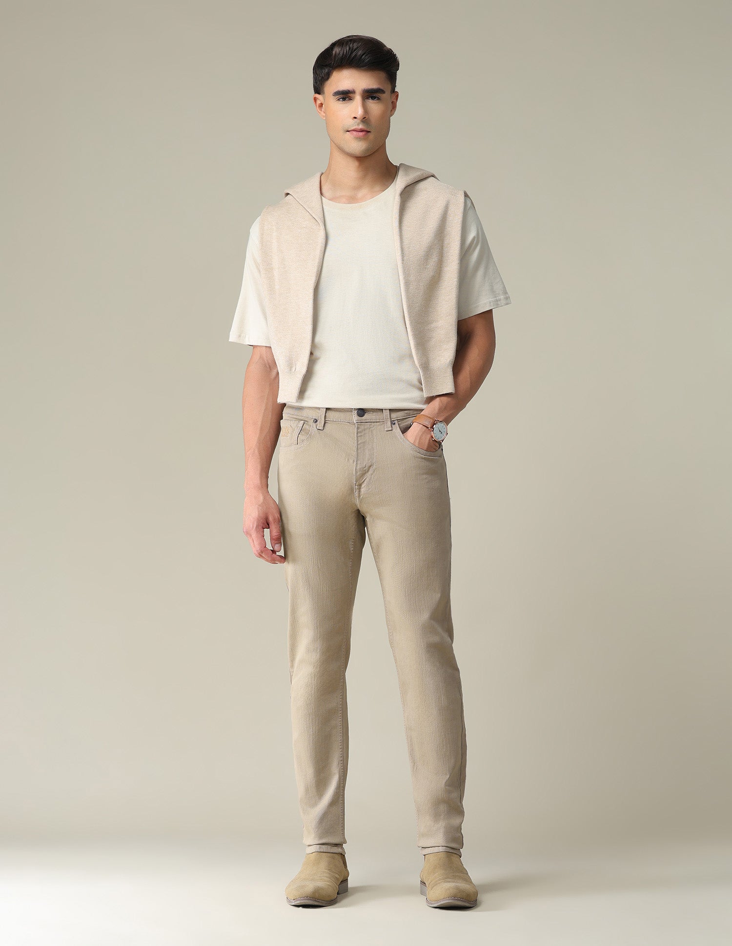 Brandon Slim Tapered Fit Brown Jeans Brown - U.S. POLO ASSN. | Large