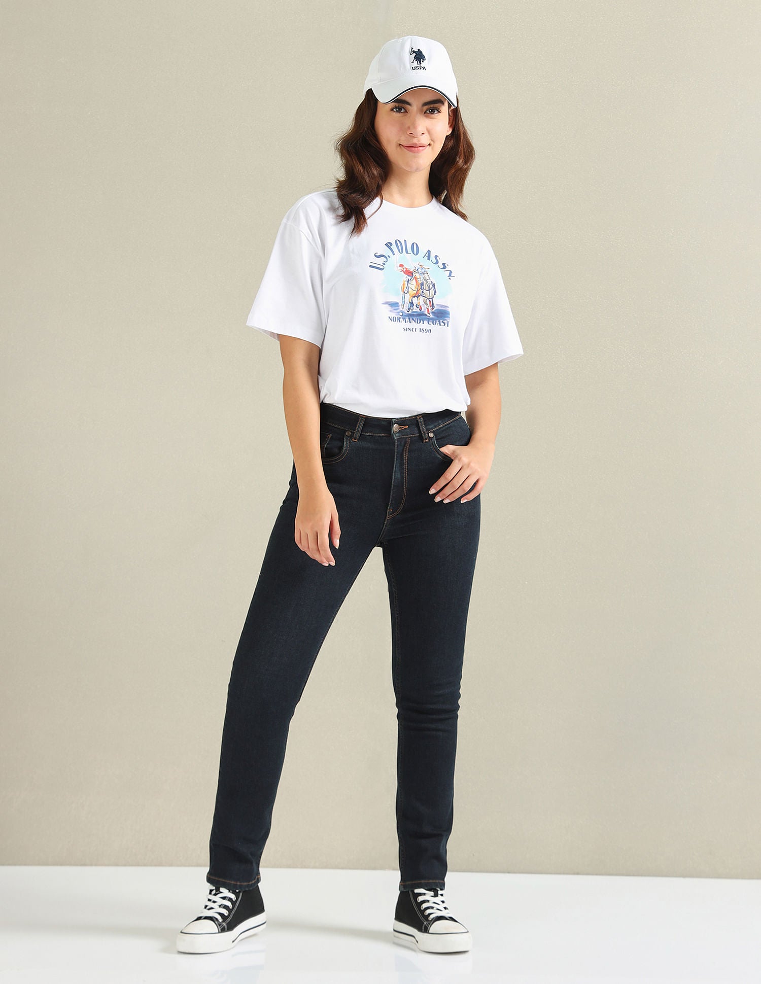 Pure Cotton Boyfriend T-Shirt White - U.S. POLO ASSN. | Large