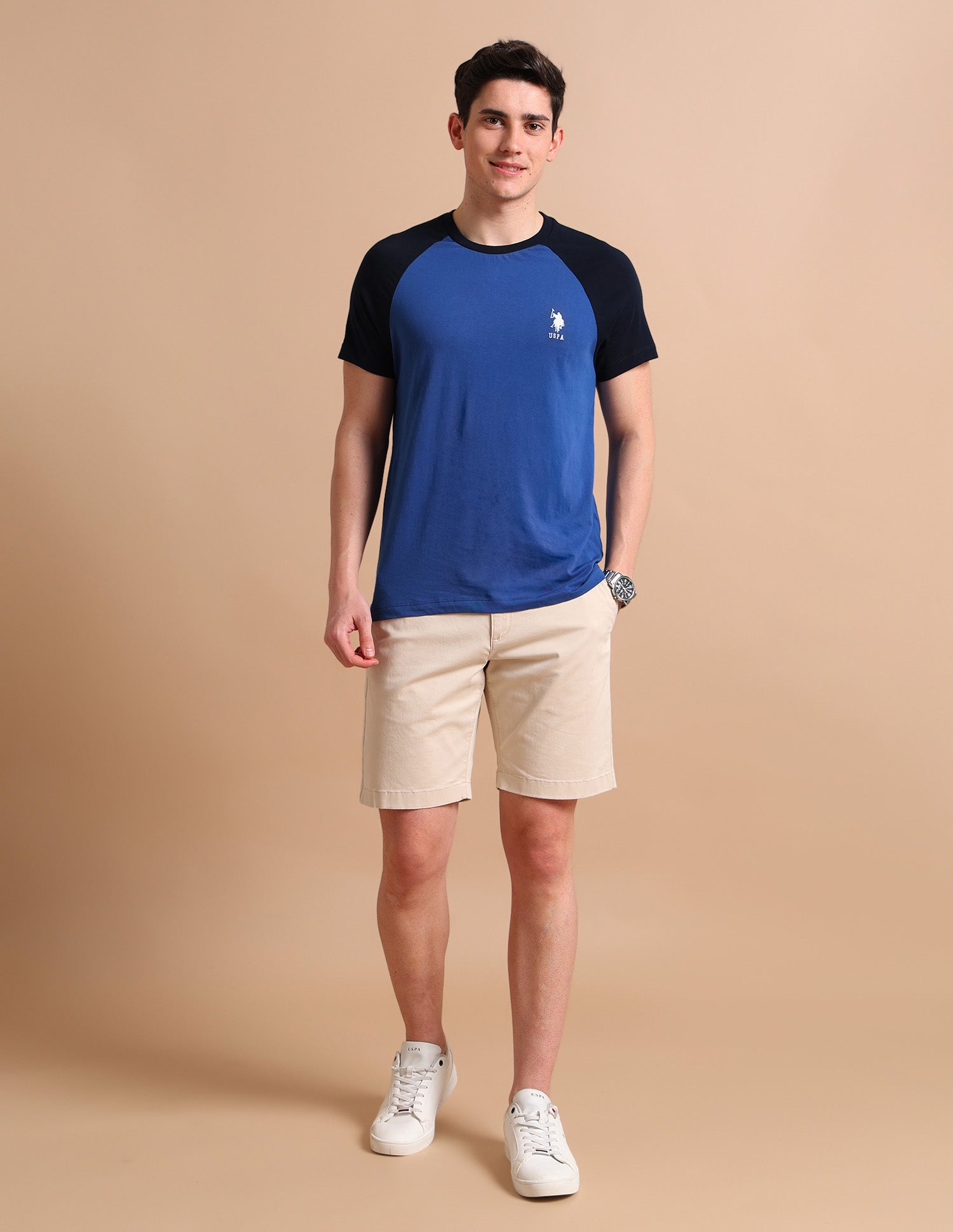 Varsity Colour Block T-Shirt Blue - U.S. POLO ASSN. | Large