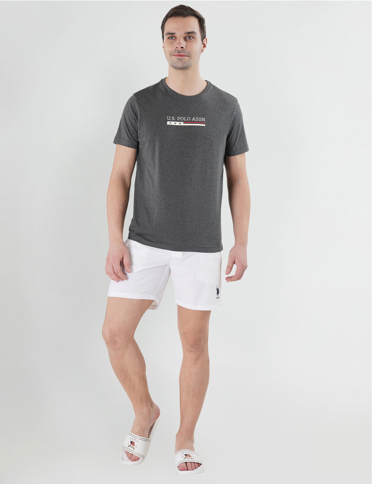 Pure Cotton Brushed Elastic I108 Boxers - Pack Of 1 White - U.S. POLO ASSN. | Large