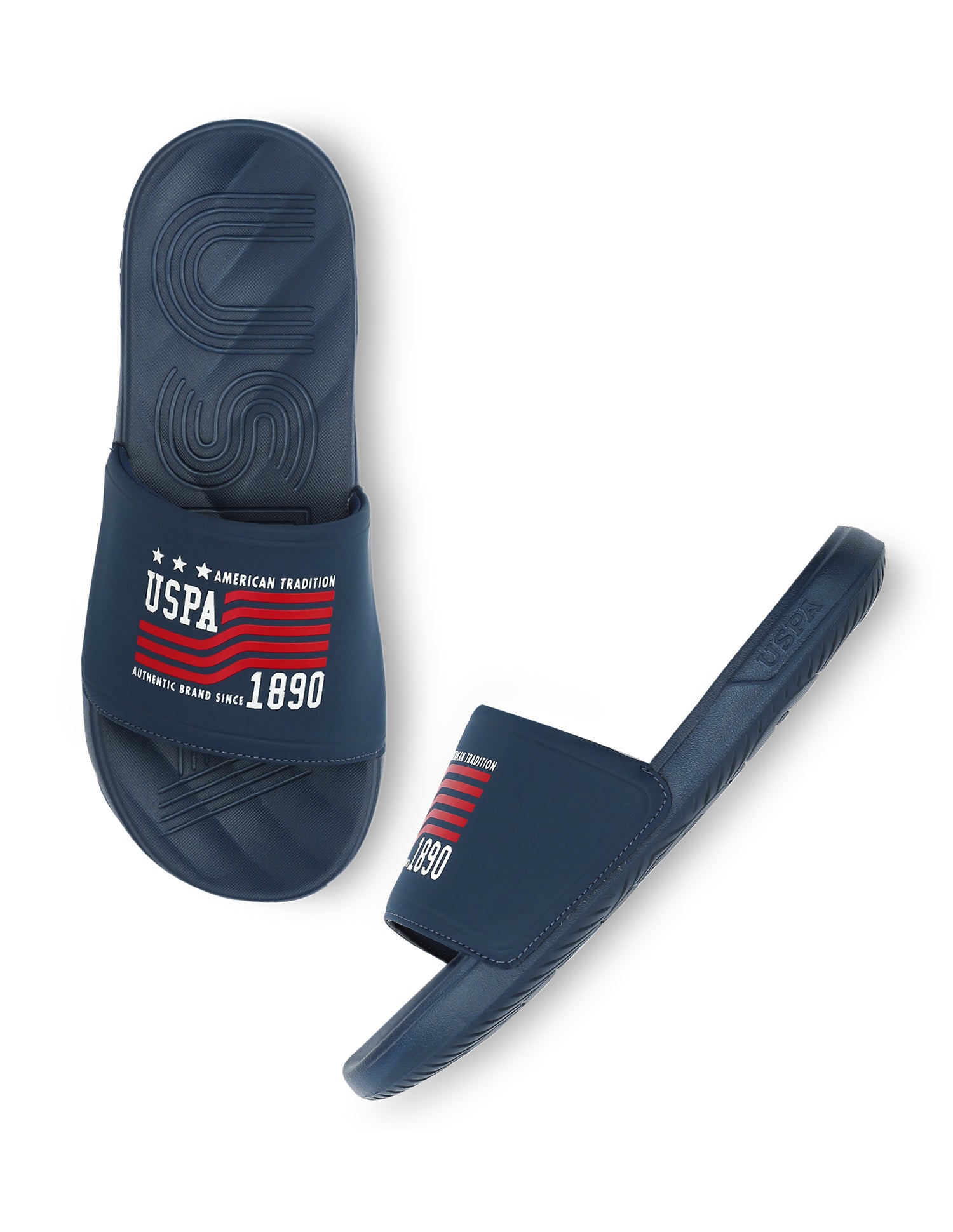 Men Axer Open Toe Slippers Navy - U.S. Polo Assn. India | Large