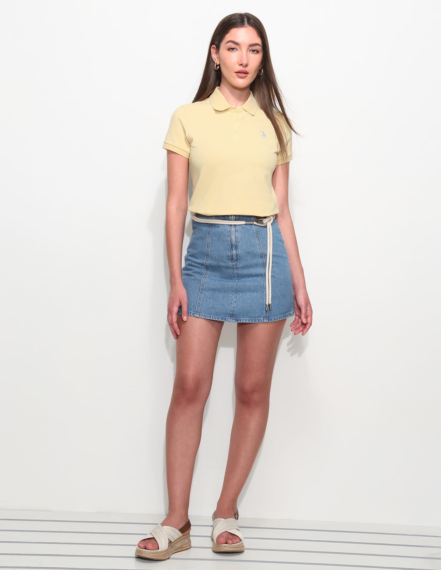 Regular Fit Solid Polo Shirt Yellow - U.S. Polo Assn. India | Large