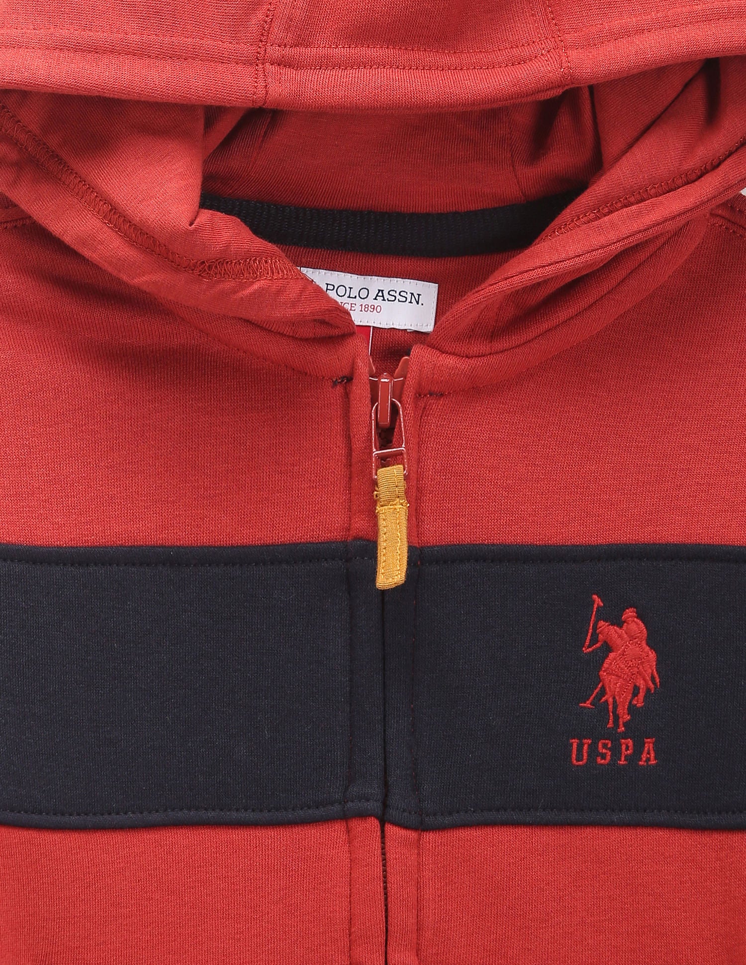 Boys Solid Hooded Sweatshirt Red - U.S. POLO ASSN. | Large