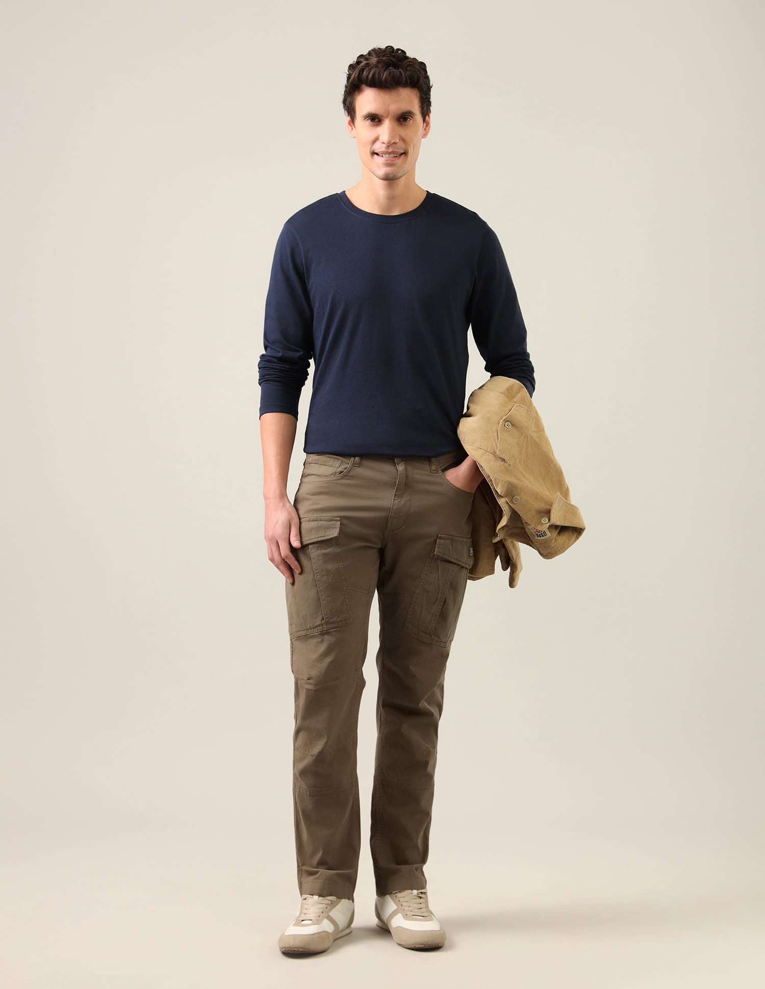 Harold Slim Straight Fit Twill Cargos Brown - U.S. Polo Assn. India | Large