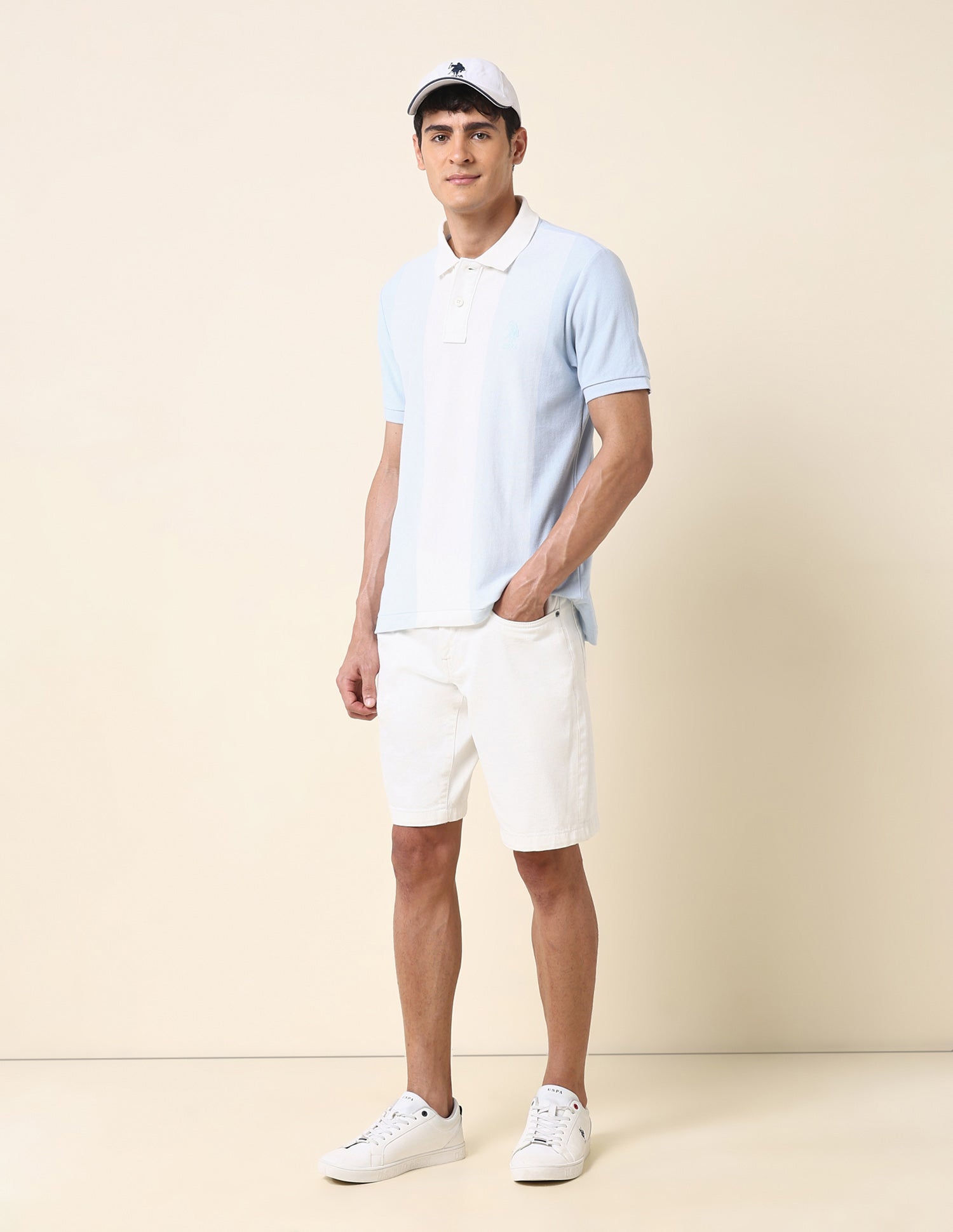 Colourblocked Classic Polo Shirt Light Blue - U.S. POLO ASSN. | Large