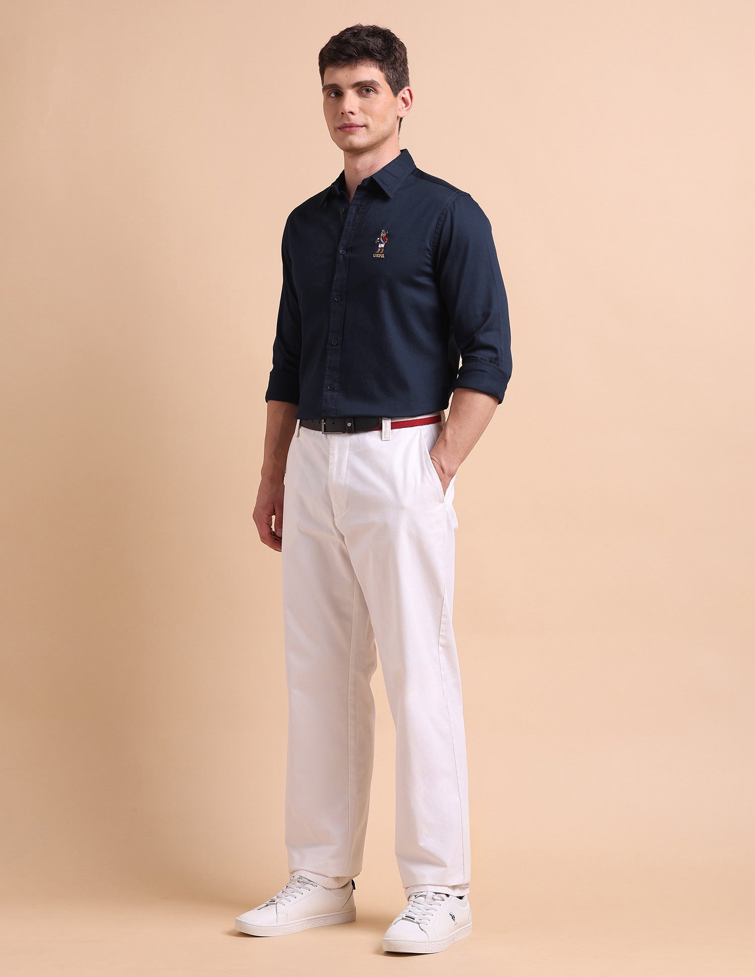 Tailored Fit Button Down Shirt Navy - U.S. POLO ASSN. | Large