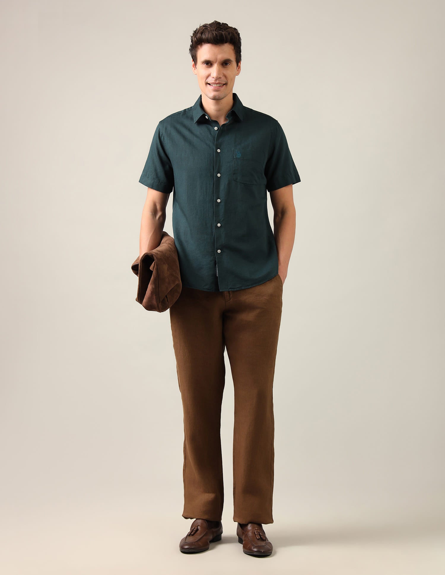 Tailored Fit Regular Shirt Blue - U.S. Polo Assn. India | Large