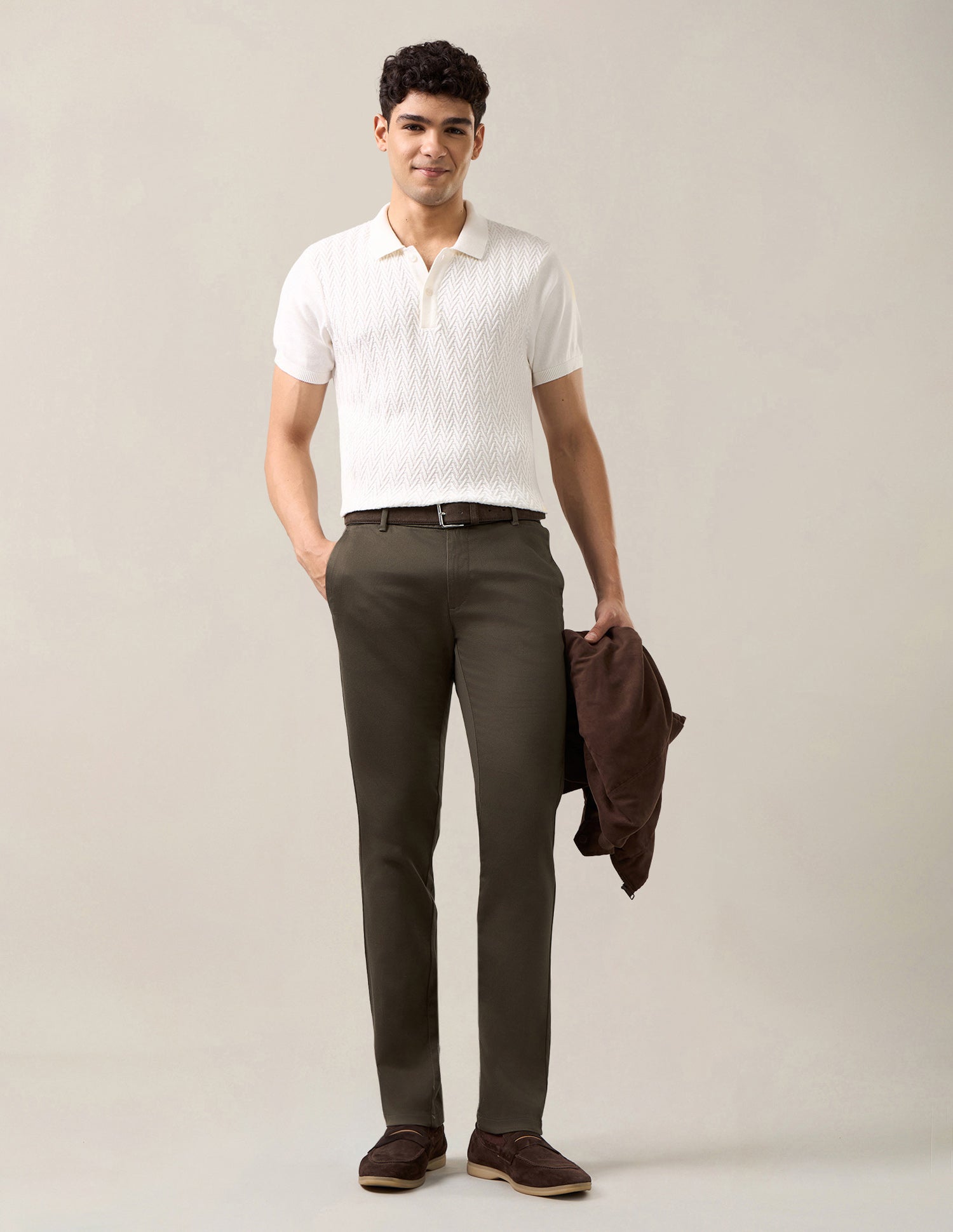 Mid Rise Denver Slim Fit Trousers Olive - U.S. Polo Assn. India | Large