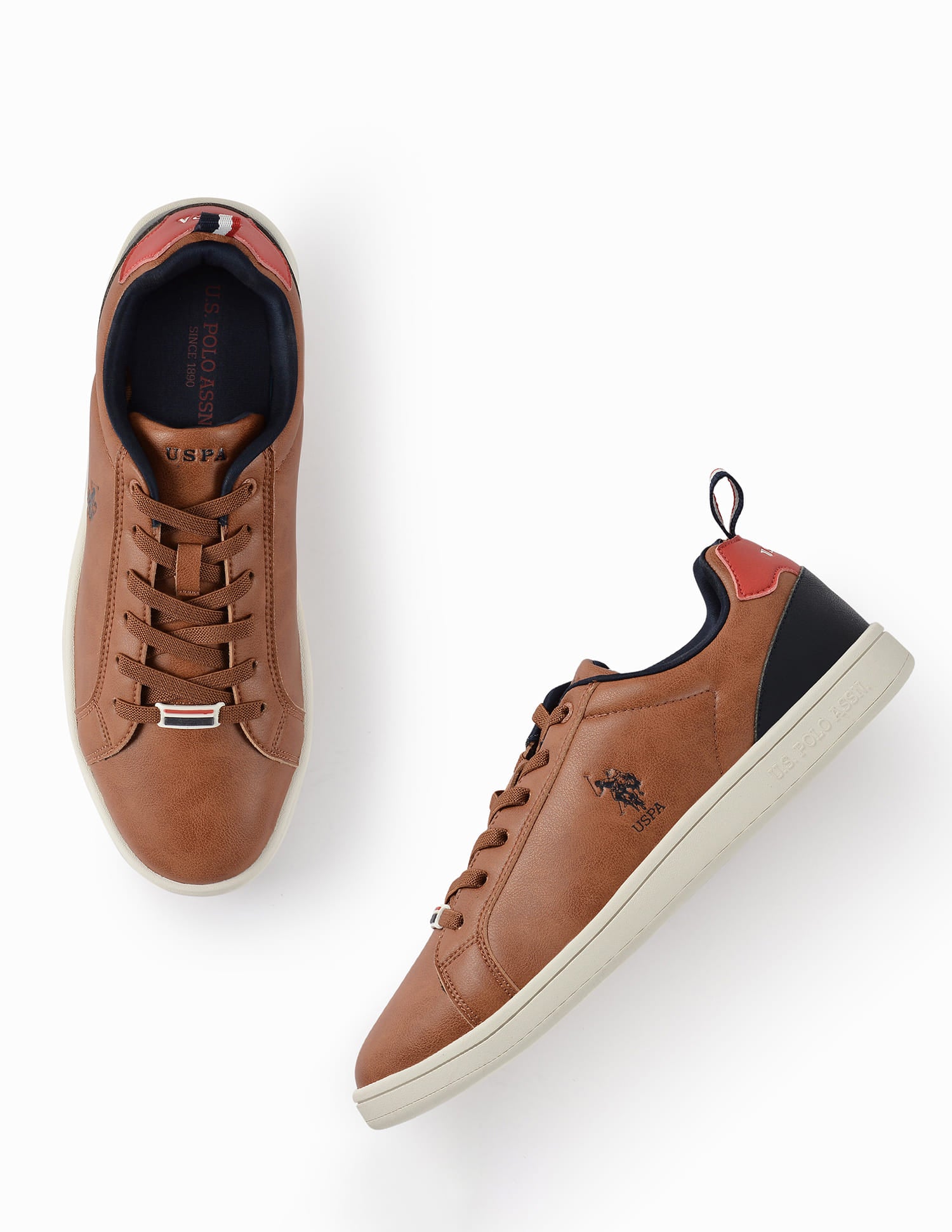Colour Block Panelled Stefan 3.0 Sneakers Tan - U.S. Polo Assn. India | Large