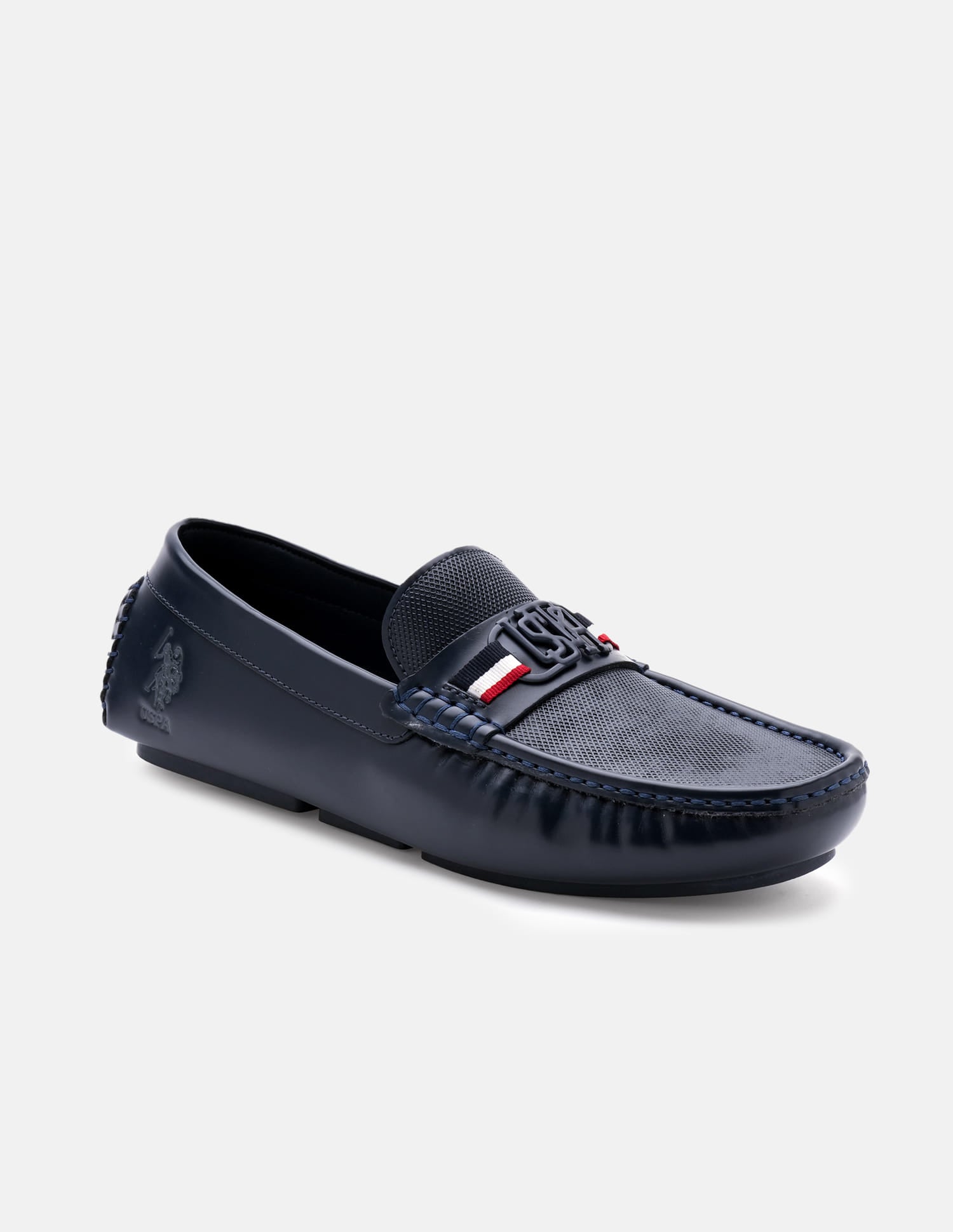 Men Anton 2.0 Textured Loafers Navy - U.S. Polo Assn. India | Large