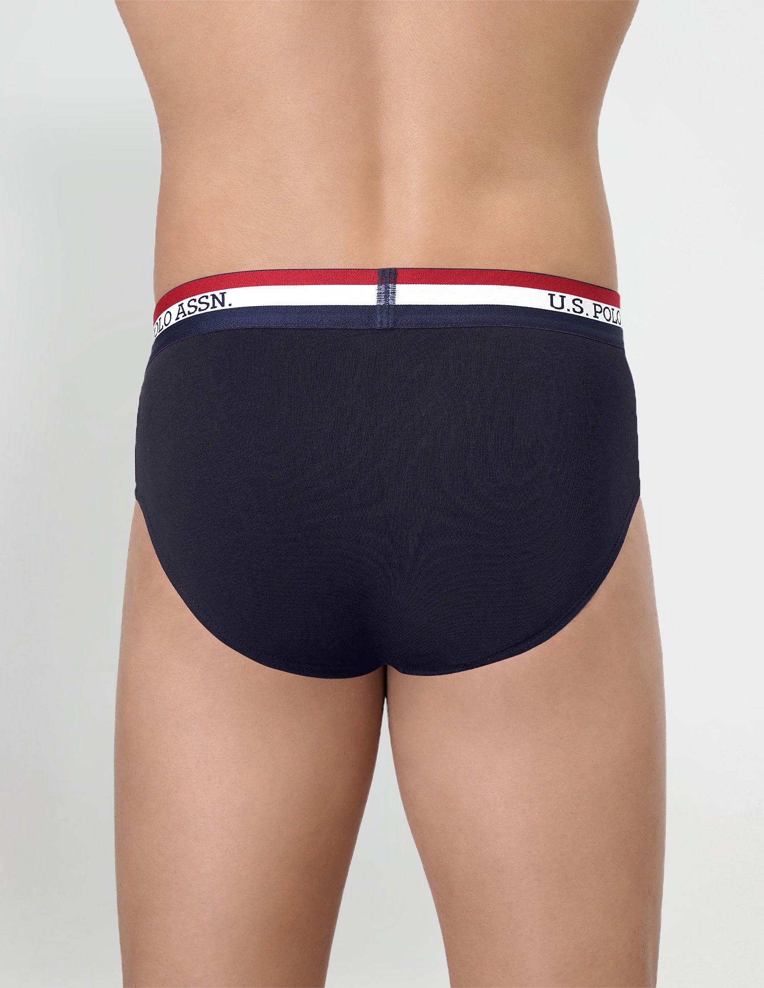 Striped Waistband EB002 Briefs - Pack Of 2 Navy and White - U.S. POLO ASSN. | Large