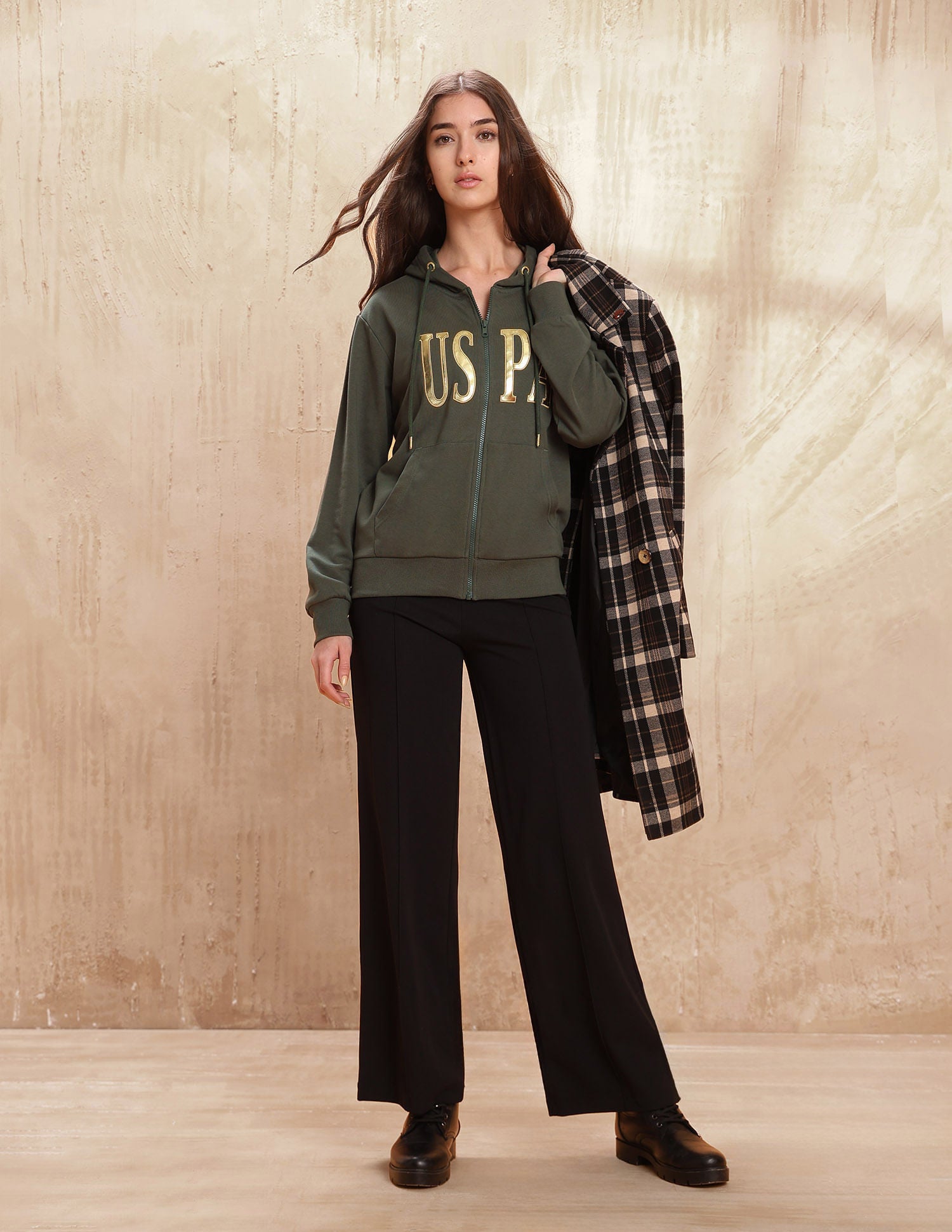 Regular Fit Brand Printed Sweatshirt Green - U.S. POLO ASSN. | Large