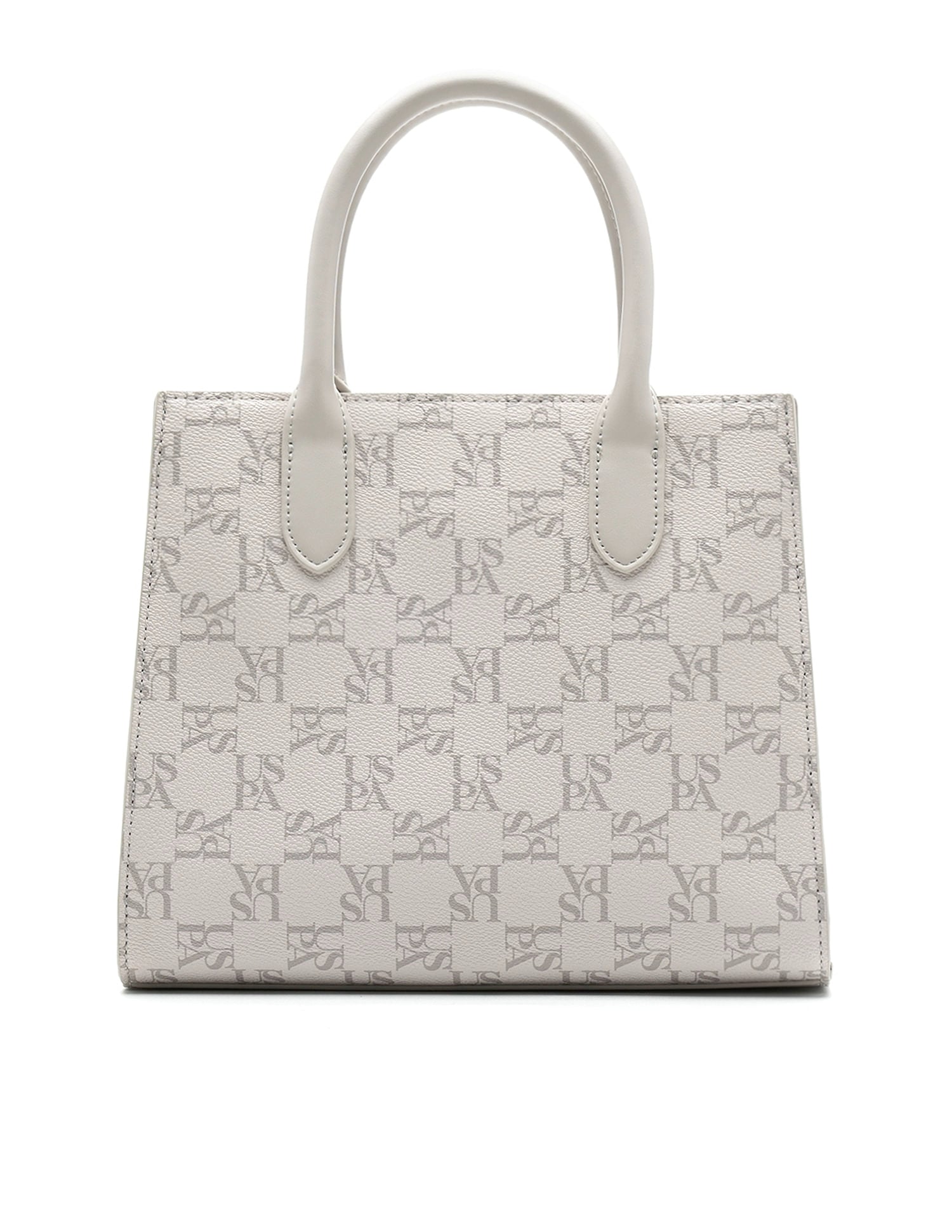Carol Monogram Satchel Bag Off White - U.S. Polo Assn. India | Large