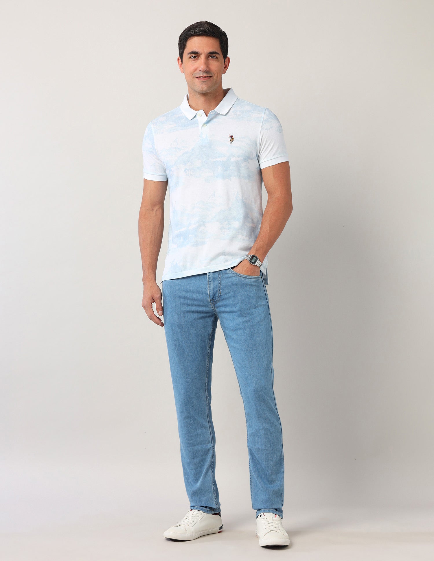 Pure Cotton Americana Polo Shirt Blue - U.S. Polo Assn. India | Large