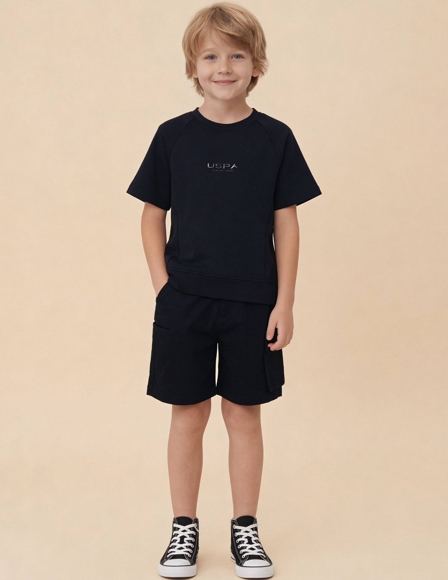 Solid Regular Fit T-Shirt Navy - U.S. Polo Assn. India | Large