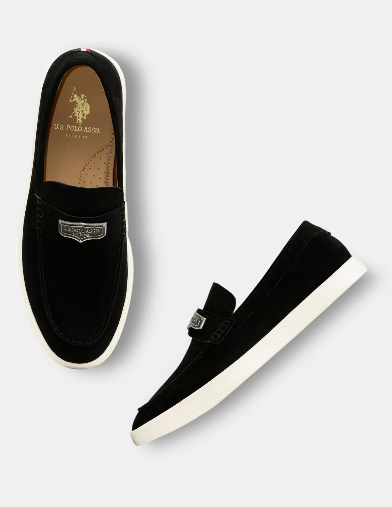 Men Alger Loafers Black - U.S. Polo Assn. India | Large