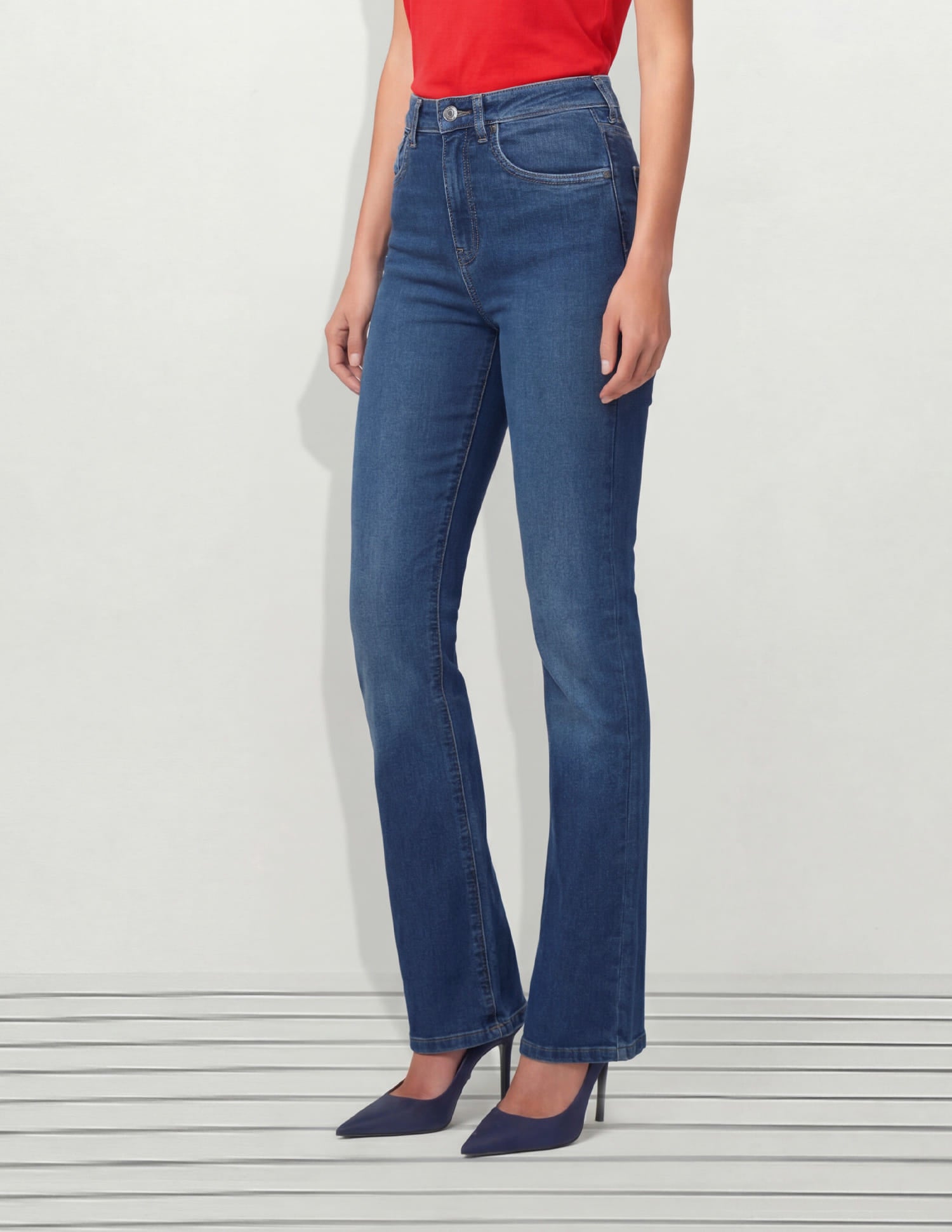High Rise Skinny Bootcut Jeans Blue - U.S. Polo Assn. India | Large