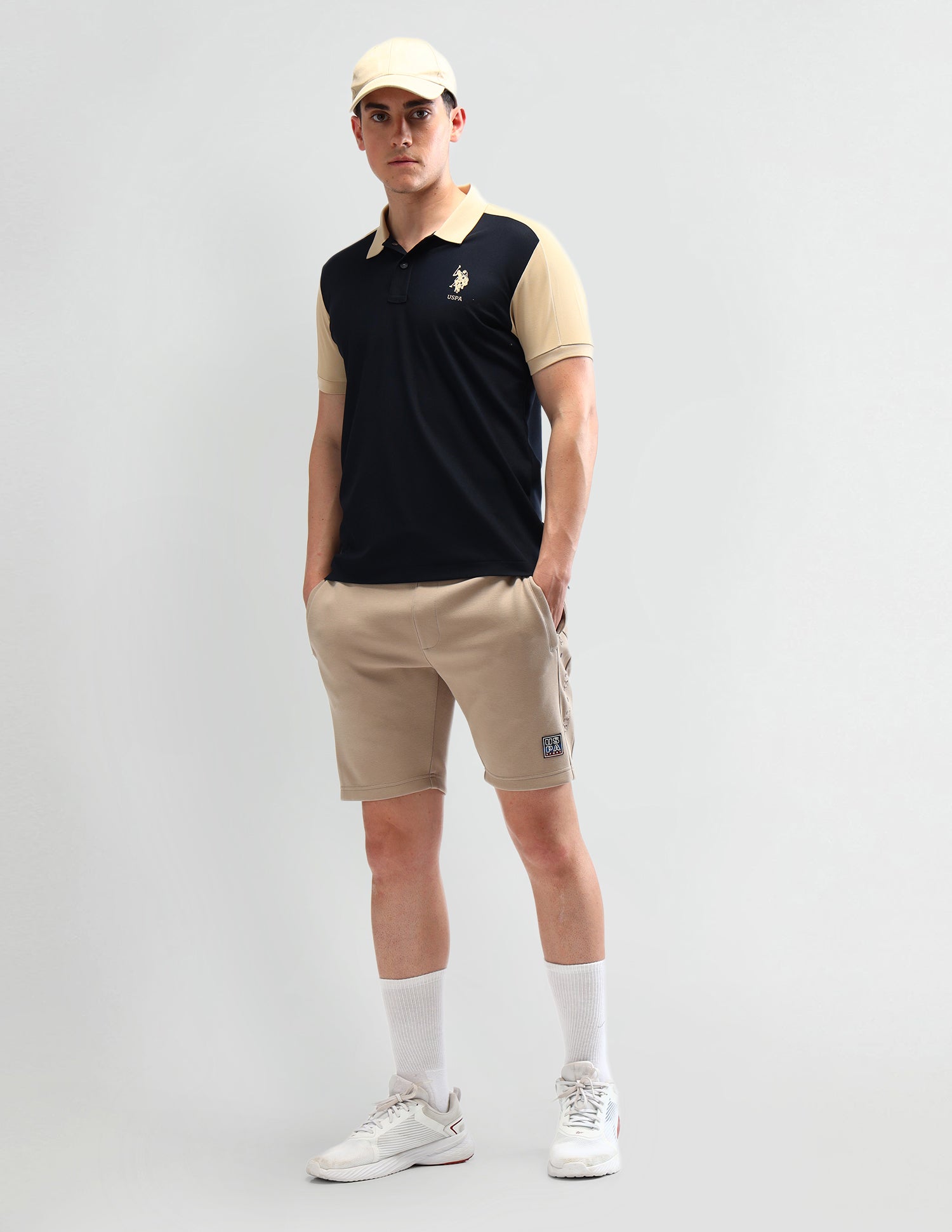 Colourblocked Slim Fit Polo Shirt Navy - U.S. Polo Assn. India | Large