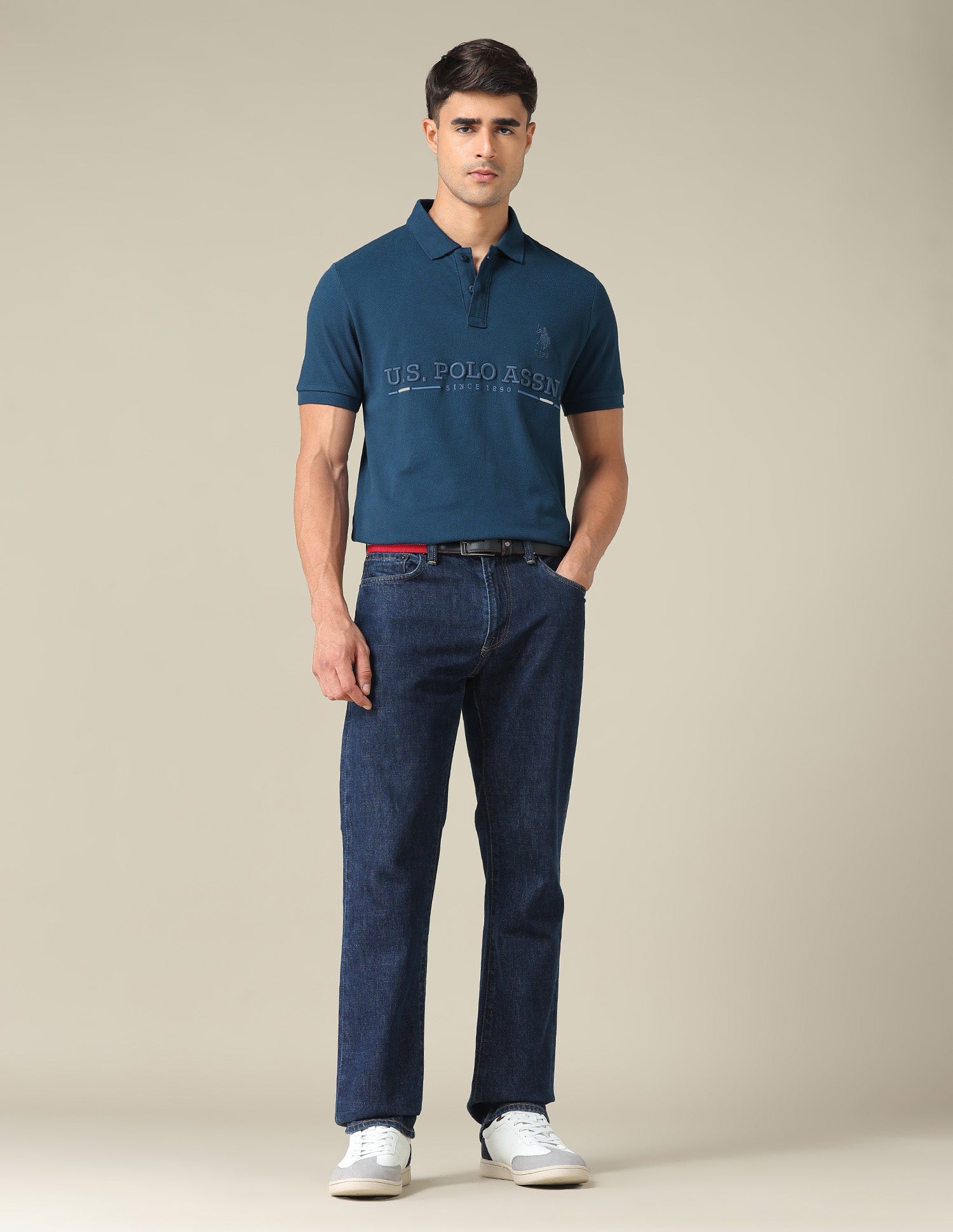 Brand Embroidered Regular Fit Polo Shirt Navy - U.S. POLO ASSN. | Large