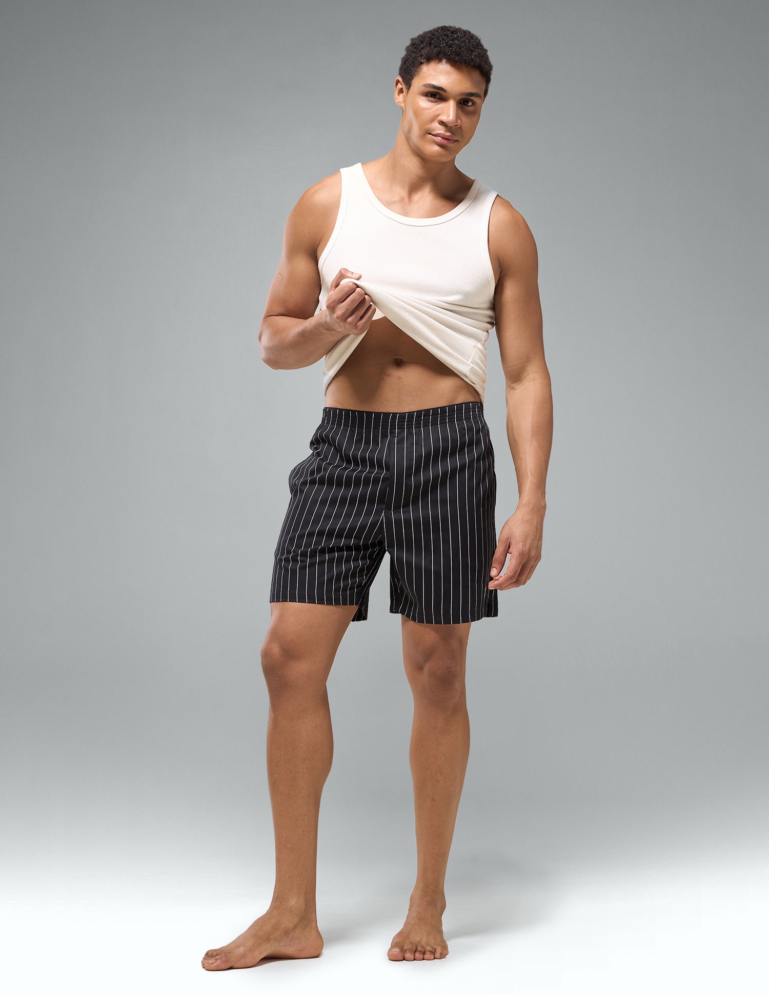 Printed Mid Rise OEX22 Boxer Shorts Black - U.S. Polo Assn. India | Large