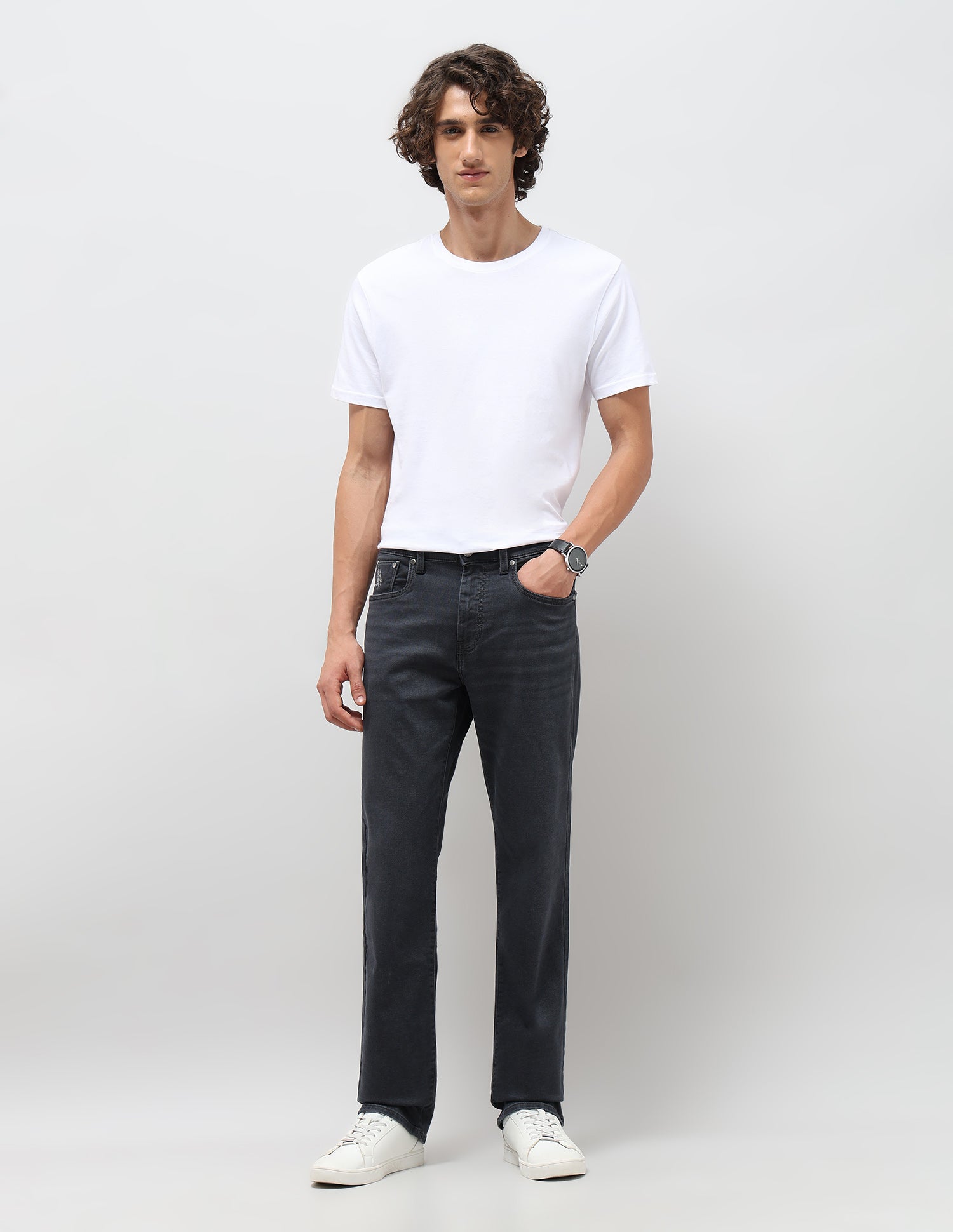 Harold Slim Straight Fit Grey Jeans Dark Wash - U.S. POLO ASSN. | Large