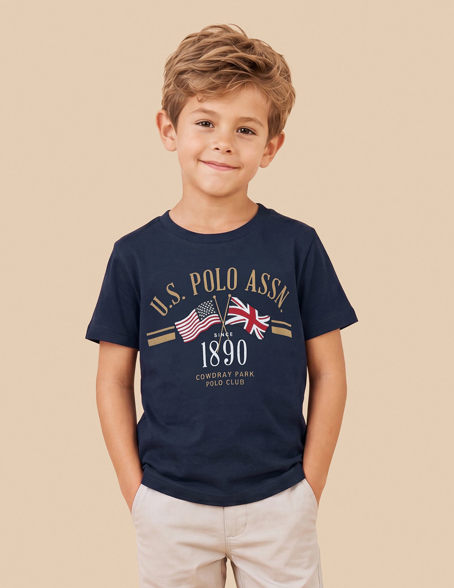 Graphic Brand Printed Regular Fit T-Shirt Navy - U.S. Polo Assn. India | Large