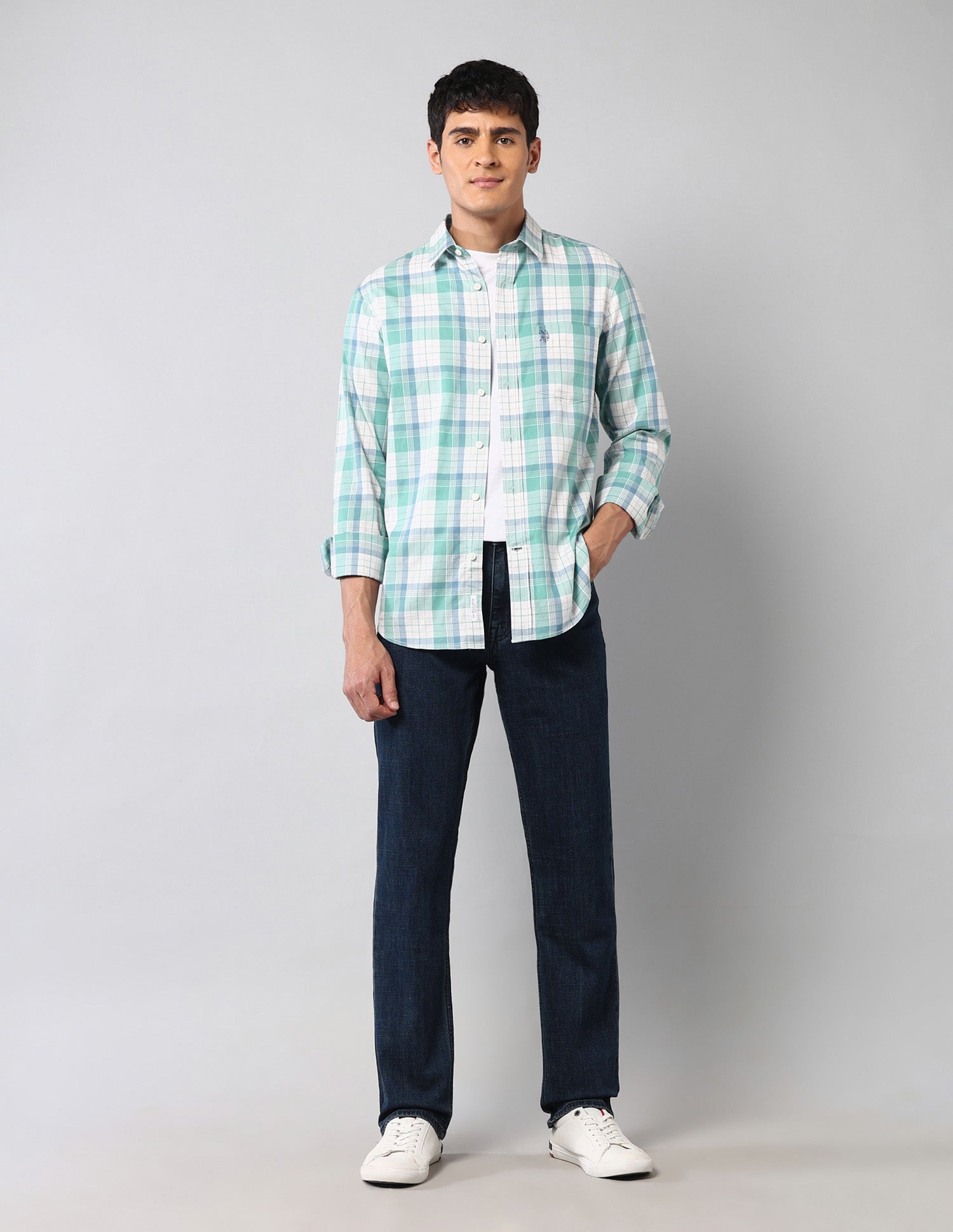 Harold Slim Straight Fit Blue Vintage Jeans Blue - U.S. Polo Assn. India | Large