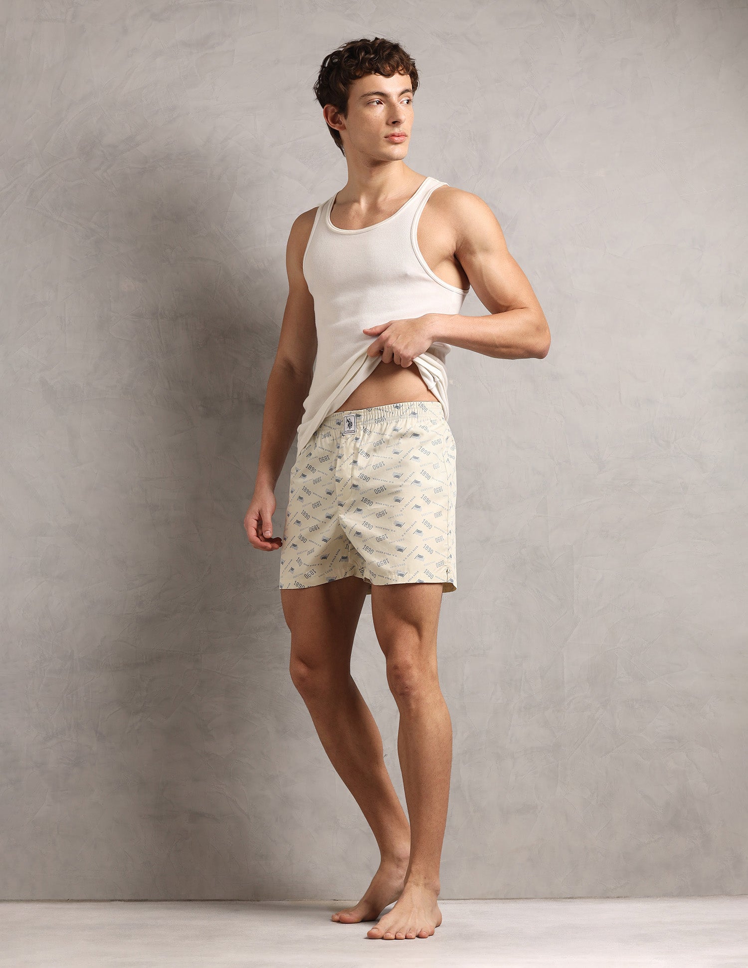 Pure Cotton Printed I657-PR Boxers - Pack Of 1 Tofu Flag - U.S. Polo Assn. India | Large