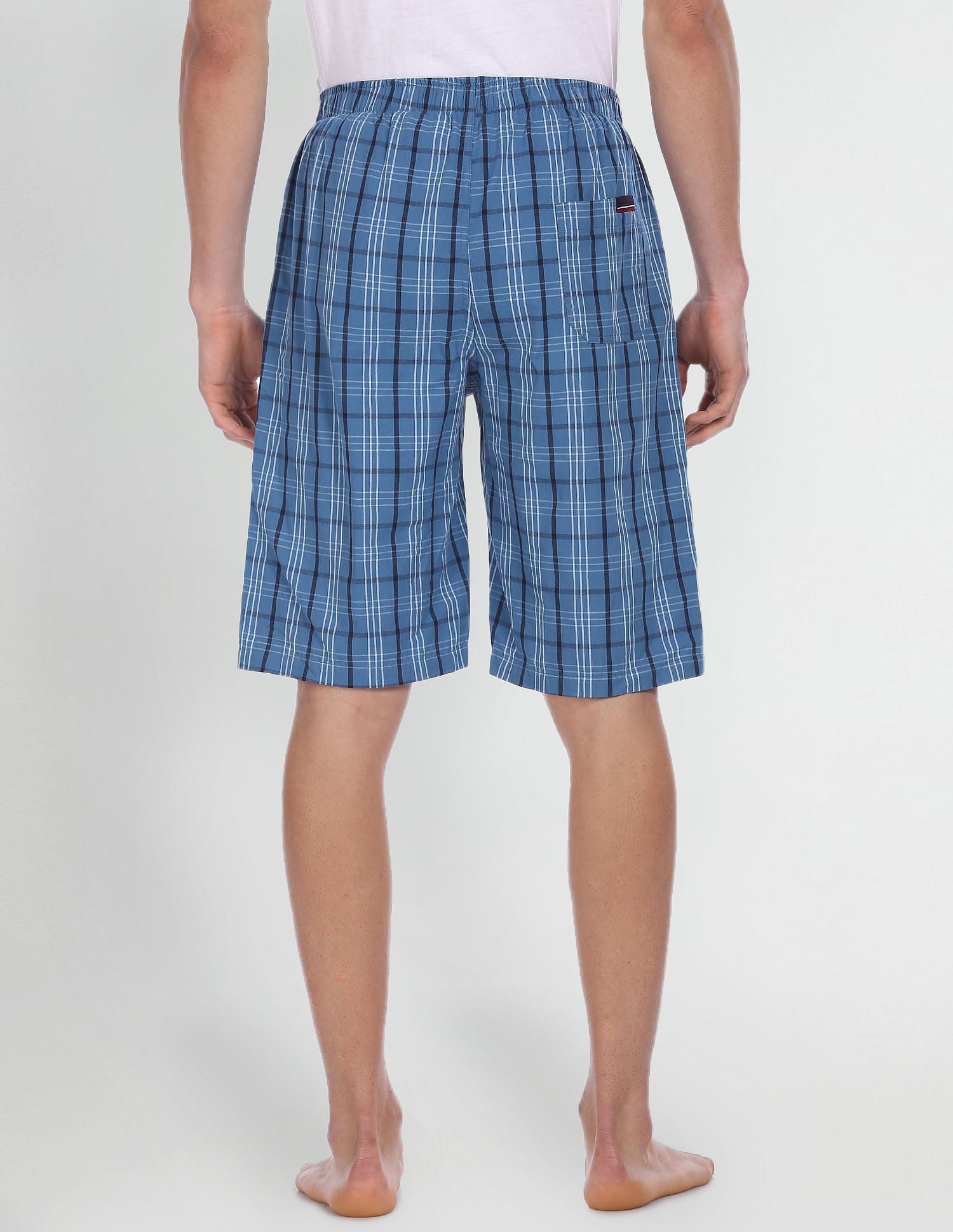 Pure Cotton Checked I692 Bermudas - Pack Of 1 Light Blue - U.S. POLO ASSN. | Large