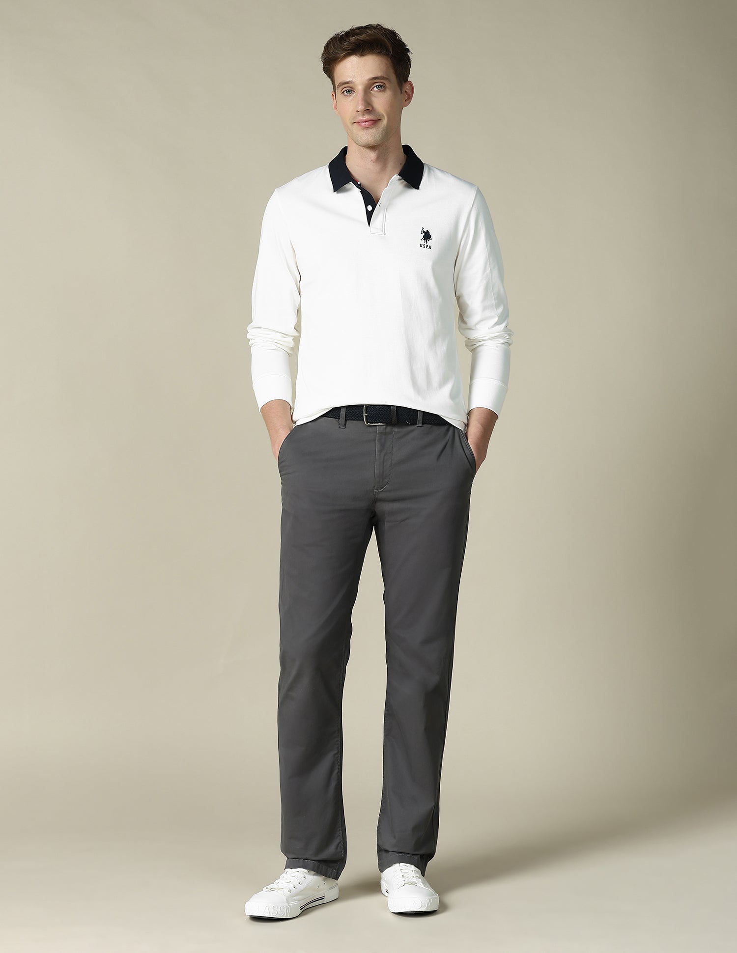 Solid Regular Fit Polo Shirt White - U.S. POLO ASSN. | Large