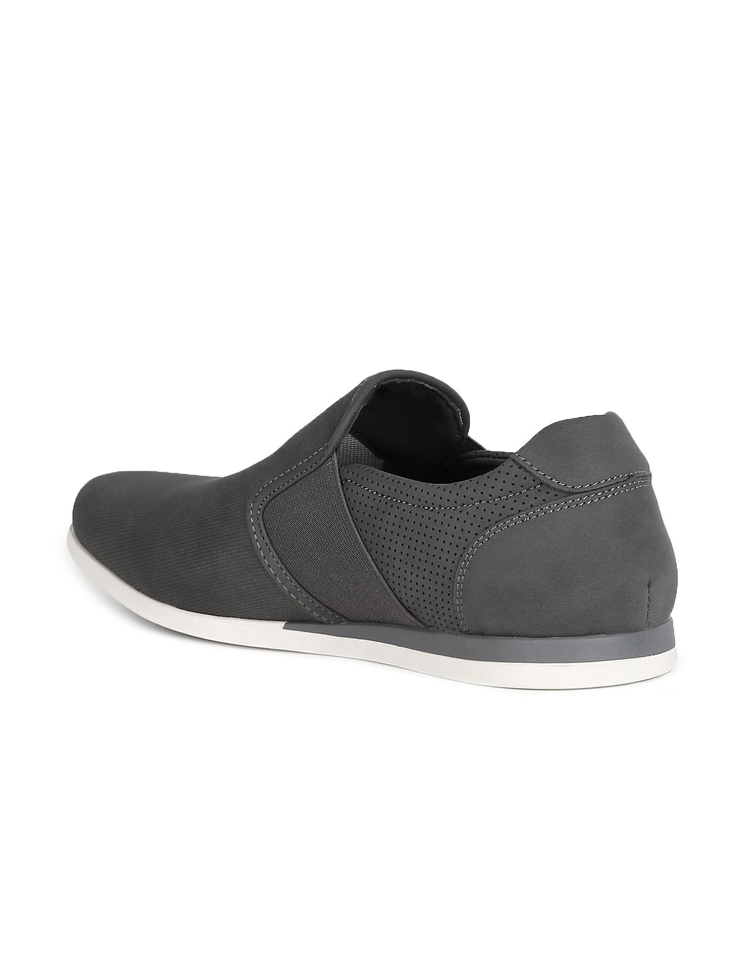 Round Toe Textured Sergio 2.0 Slip On Shoes Grey - U.S. Polo Assn. India | Large
