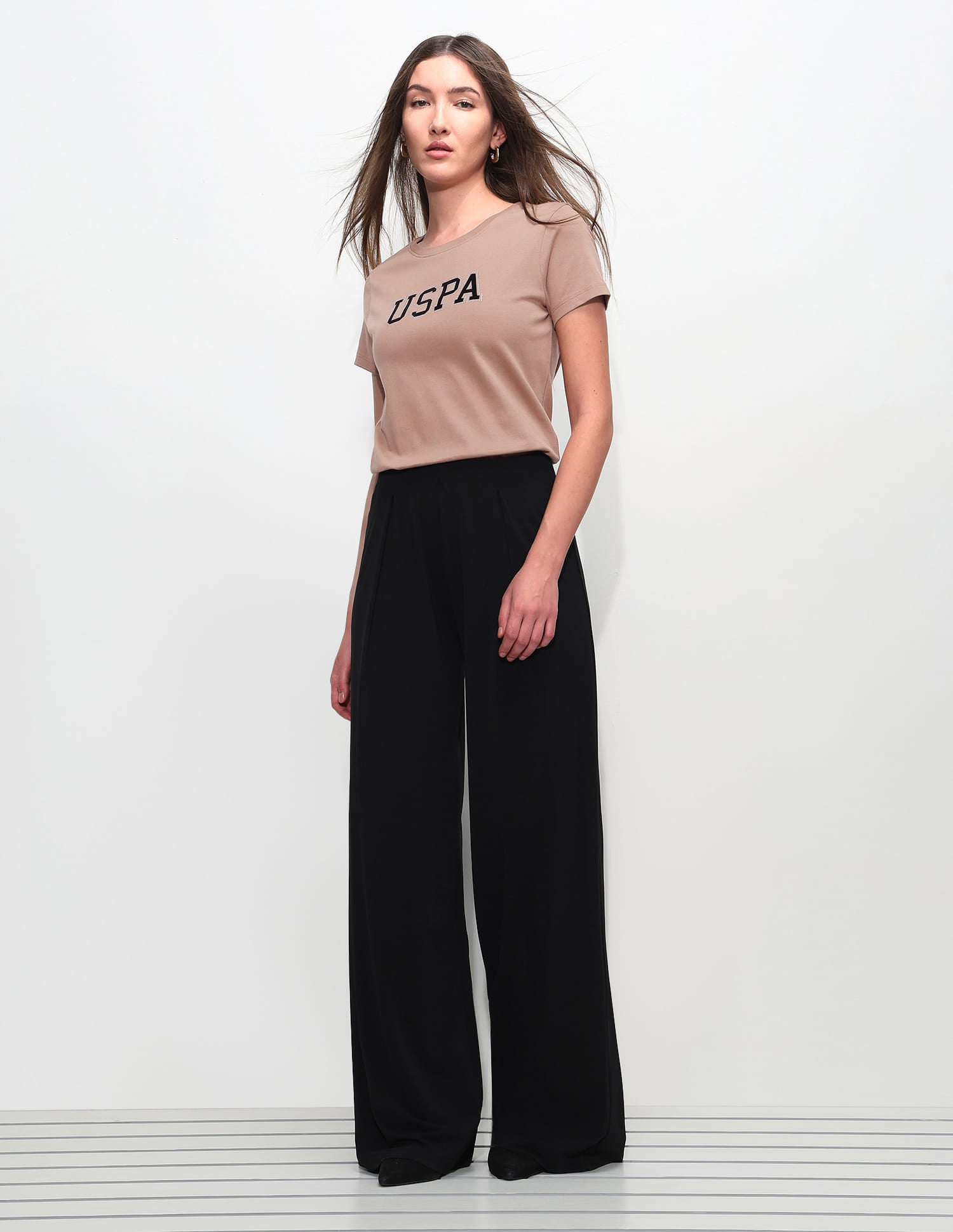 Regular Fit Brand Printed T-Shirt Taupe - U.S. Polo Assn. India | Large