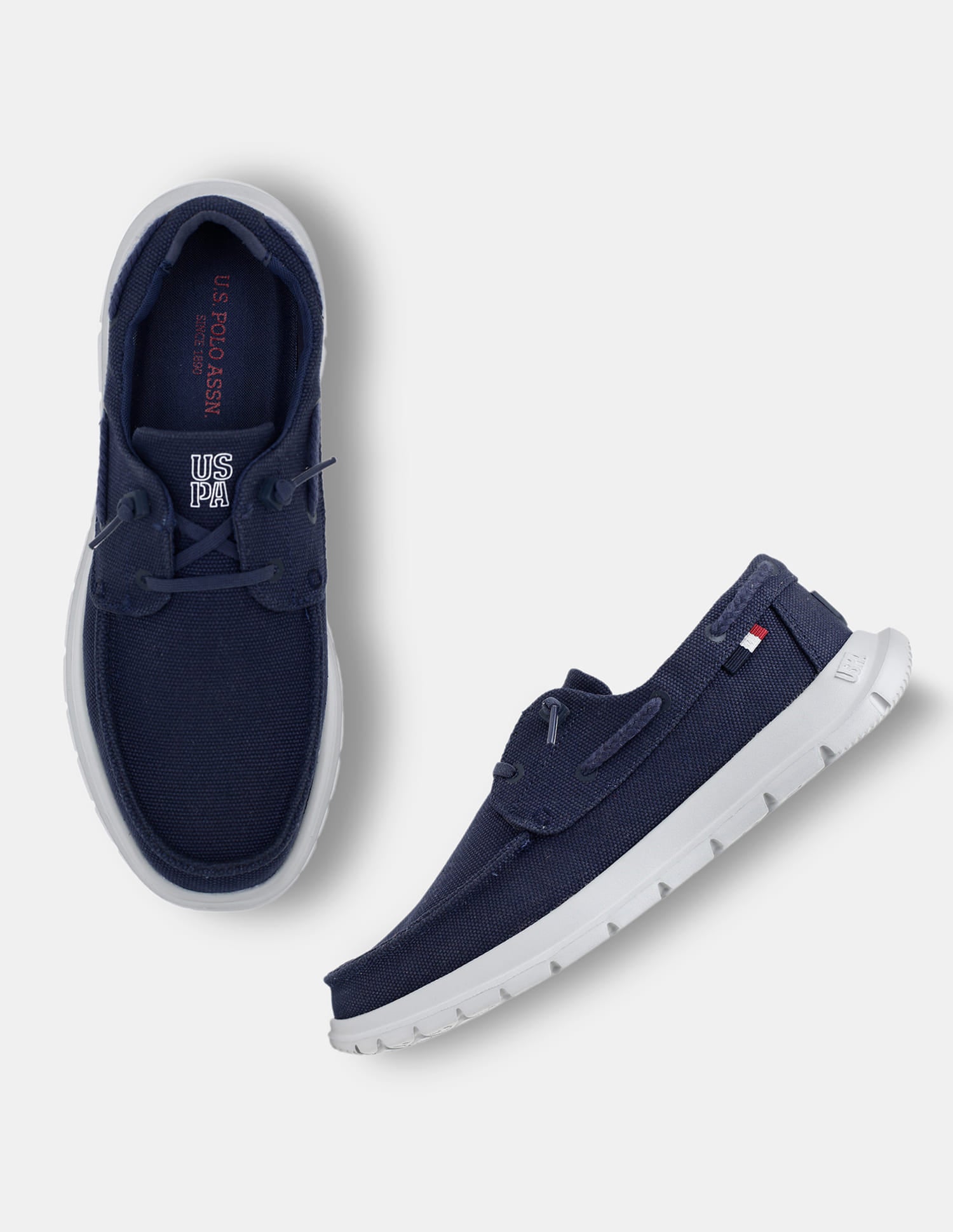 Round Toe Slip Ons Ashton Sneakers Navy - U.S. Polo Assn. India | Large