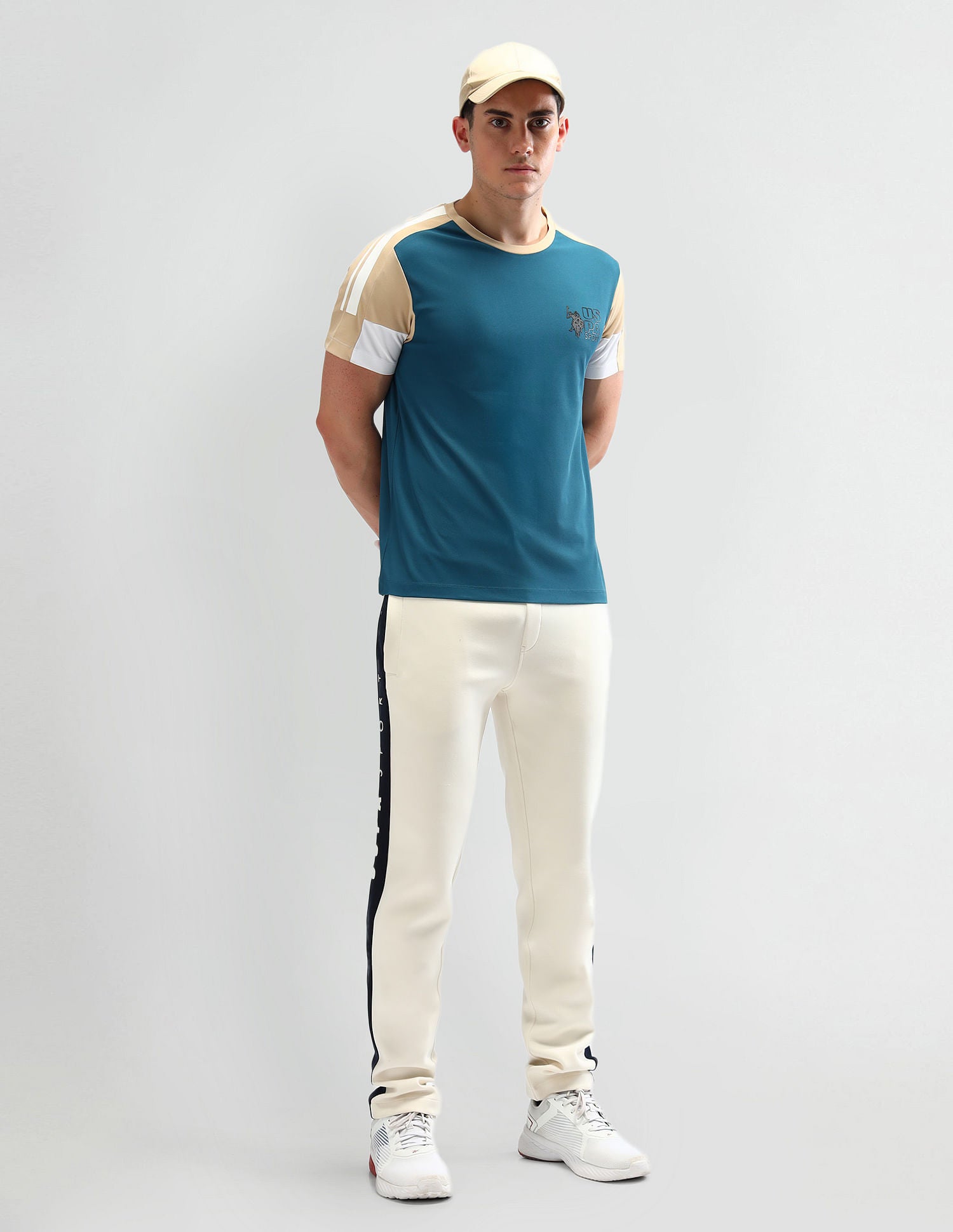 Slim Fit Solid T-Shirt Teal - U.S. POLO ASSN. | Large