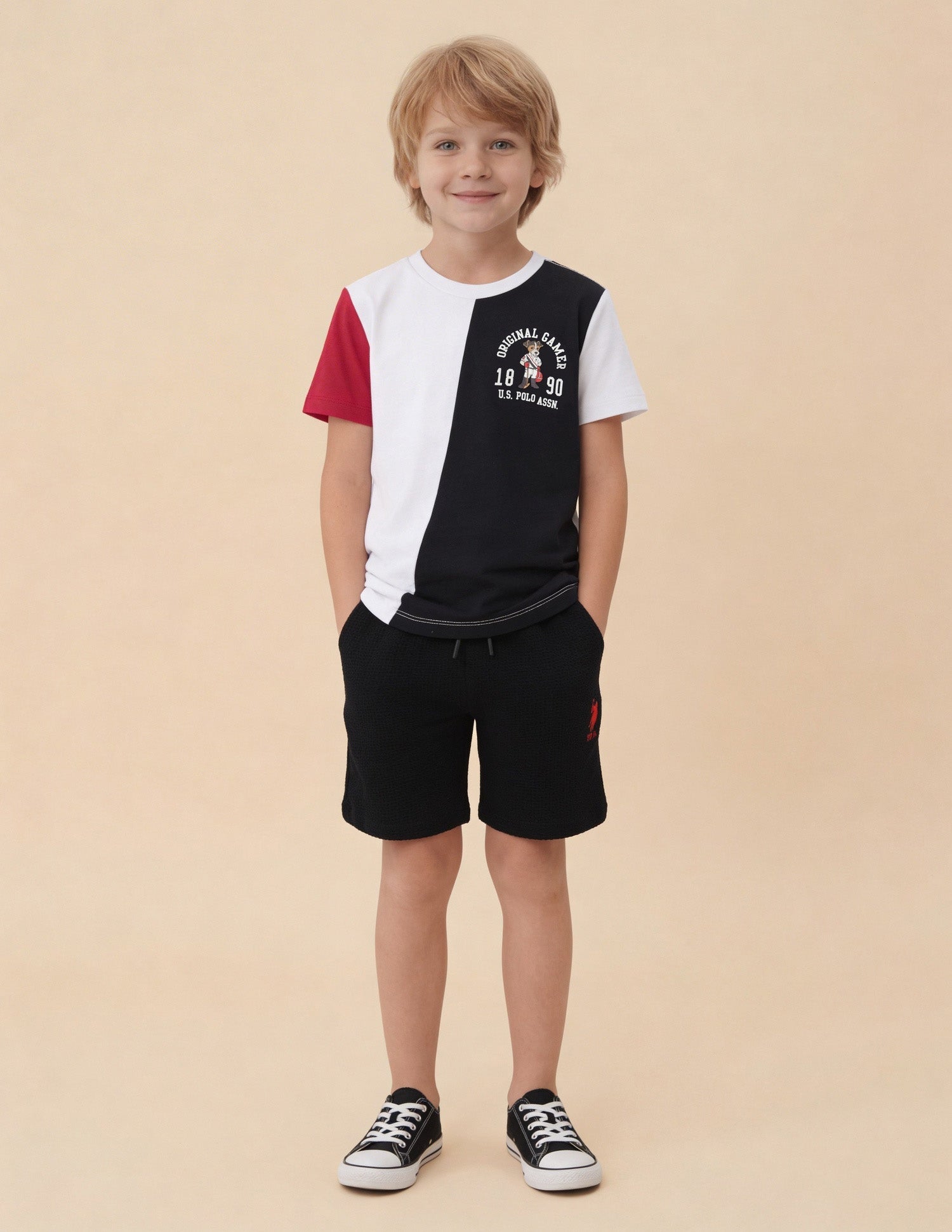 Colour Blocked Regular Fit T-Shirt Navy - U.S. Polo Assn. India | Large