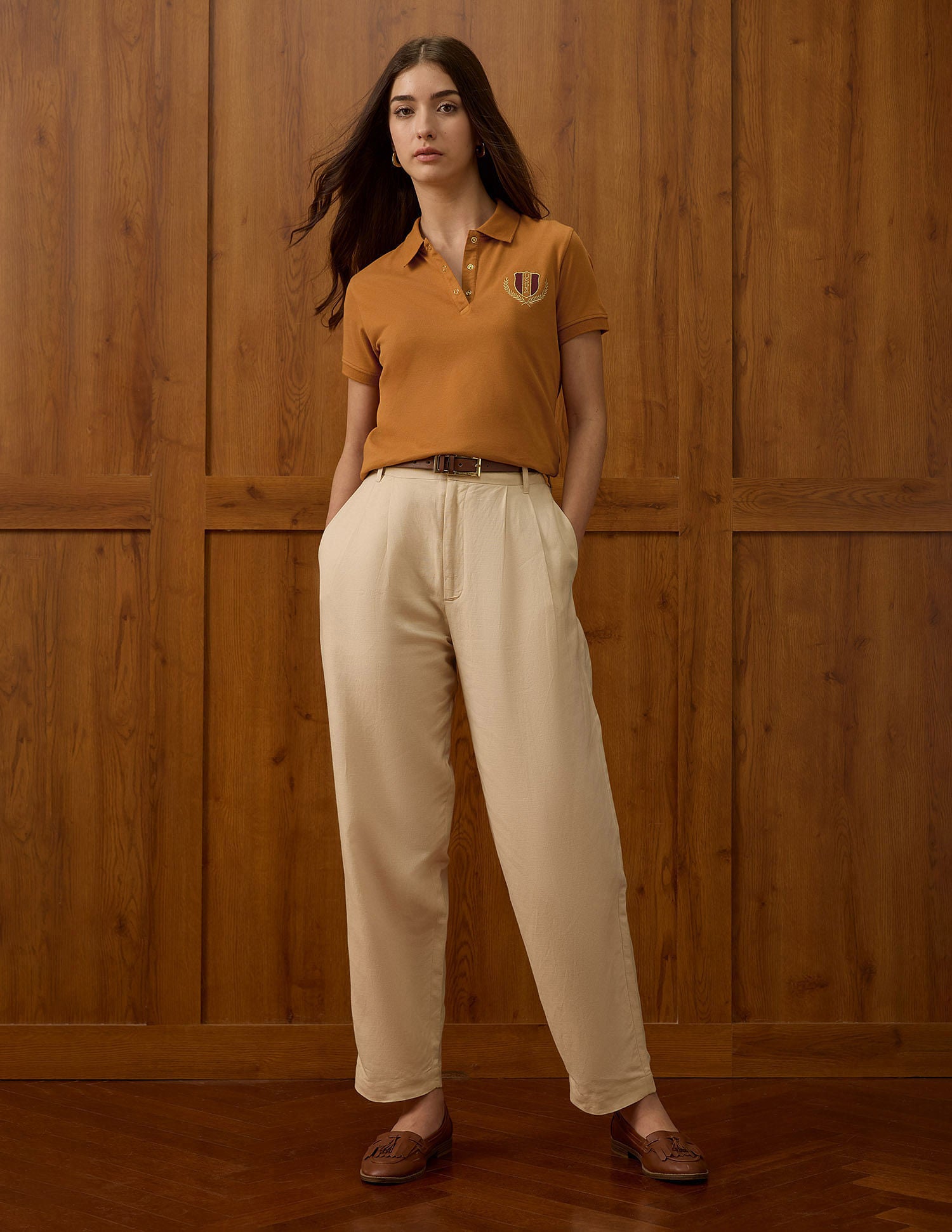 Regular 3 Button Polo With Embroidery Orange - U.S. POLO ASSN. | Large