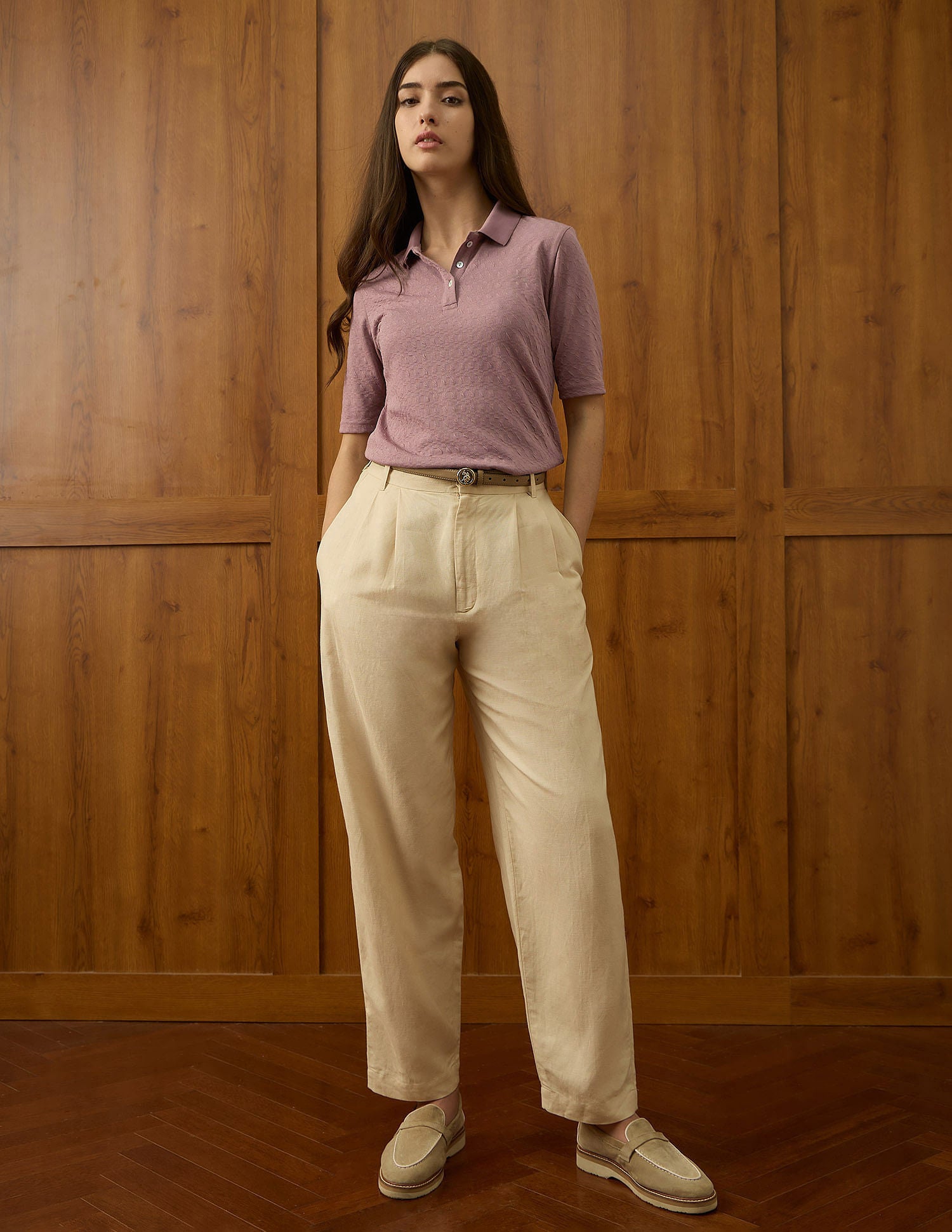 Textured Regular Fit Polo Shirt Brown - U.S. POLO ASSN. | Large